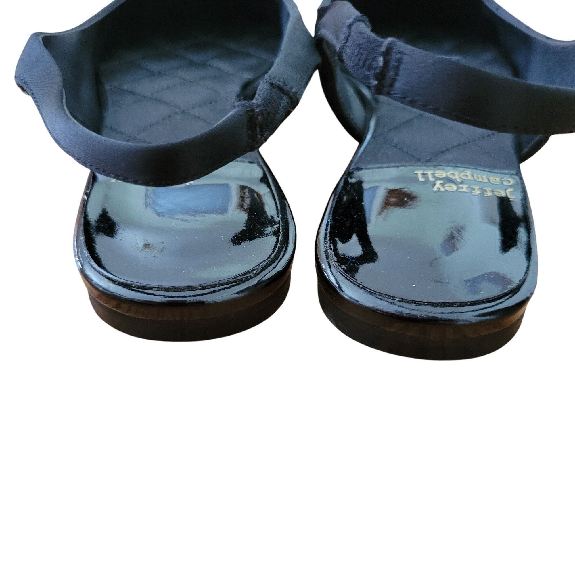 Jeffrey Campbell Jeffrey Campbell 7.5 Black Quilted Satin Flats Gold Chain Po Size US 7.5 / IT 37.5 - 4 Thumbnail