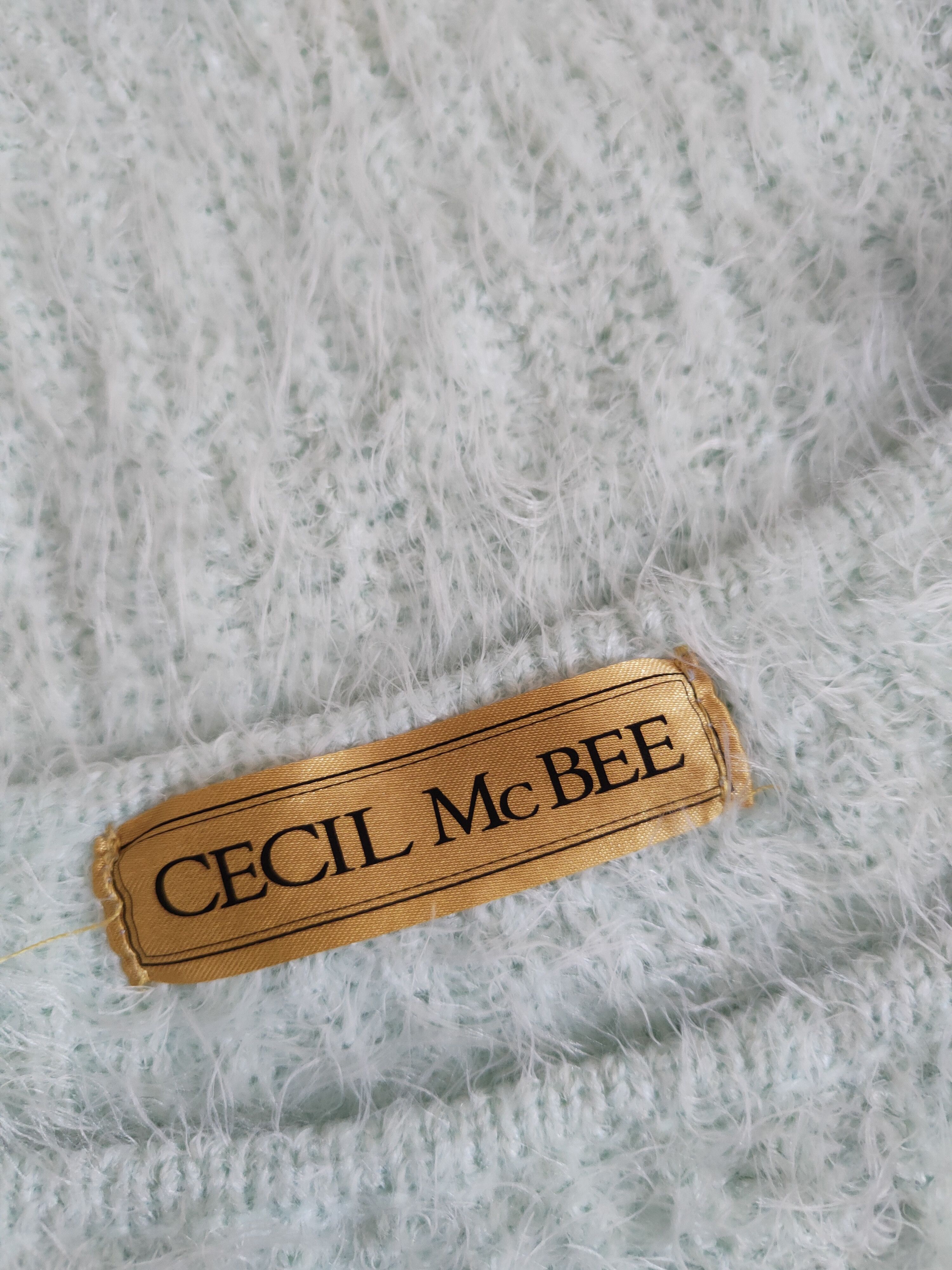 Japanese Brand Cecil McBee Green Shag Shaggy Fur Mohair Knitwear #S2027 Size M / US 6-8 / IT 42-44 - 15 Thumbnail