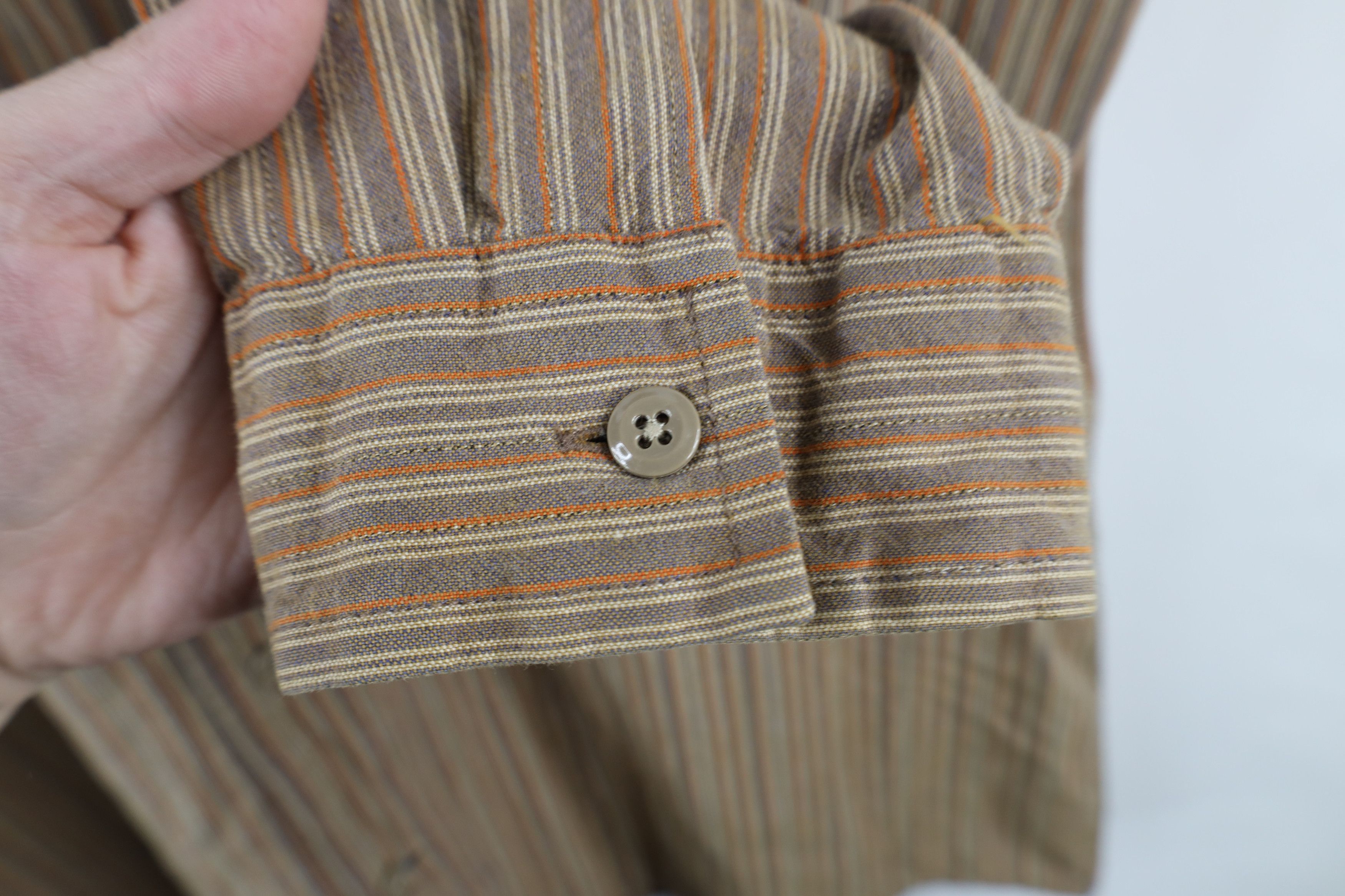 Tommy Hilfiger × Vintage Vintage 90s Tommy Hilfiger Heavyweight Striped Button Shirt Size US XXL / EU 58 / 5 - 6 Thumbnail