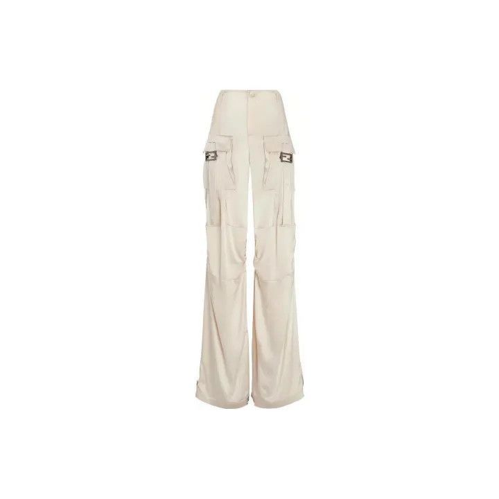 Fendi Beige Logo Pocket Casual Pants -2507