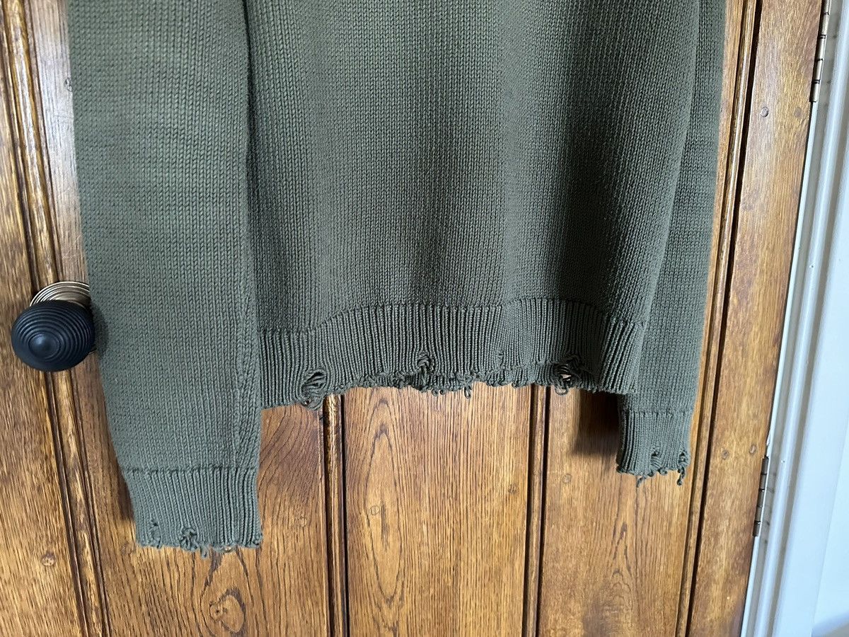 Saint Laurent Paris $990 Saint Laurent Green destroyed knit sweater Size US M / EU 48-50 / 2 - 14 Thumbnail