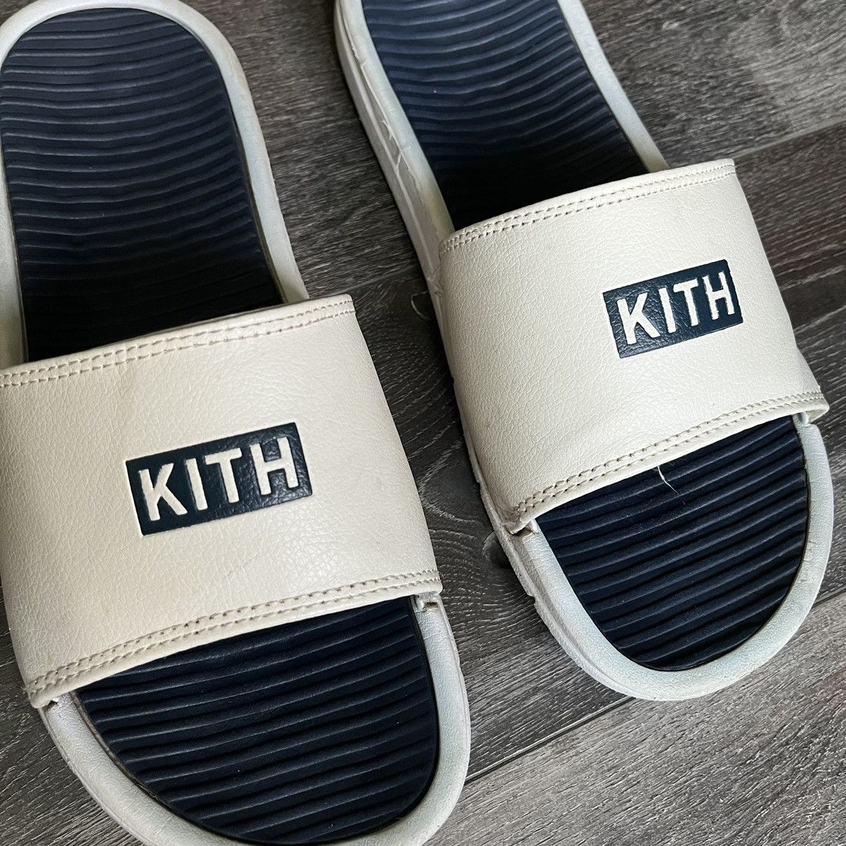 Kith Kith Beach Slides White/Navy 2019 Size US 12 / EU 45 - 3 Thumbnail