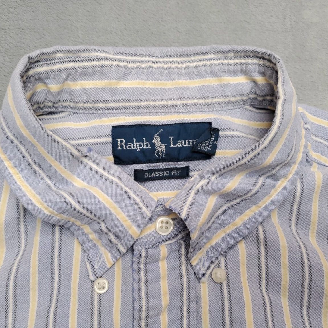 Ralph Lauren VINTAGE Ralph Lauren Shirt Mens XL Blue Yellow Striped Classic Fit Button-Up Size US XL / EU 56 / 4 - 5 Thumbnail