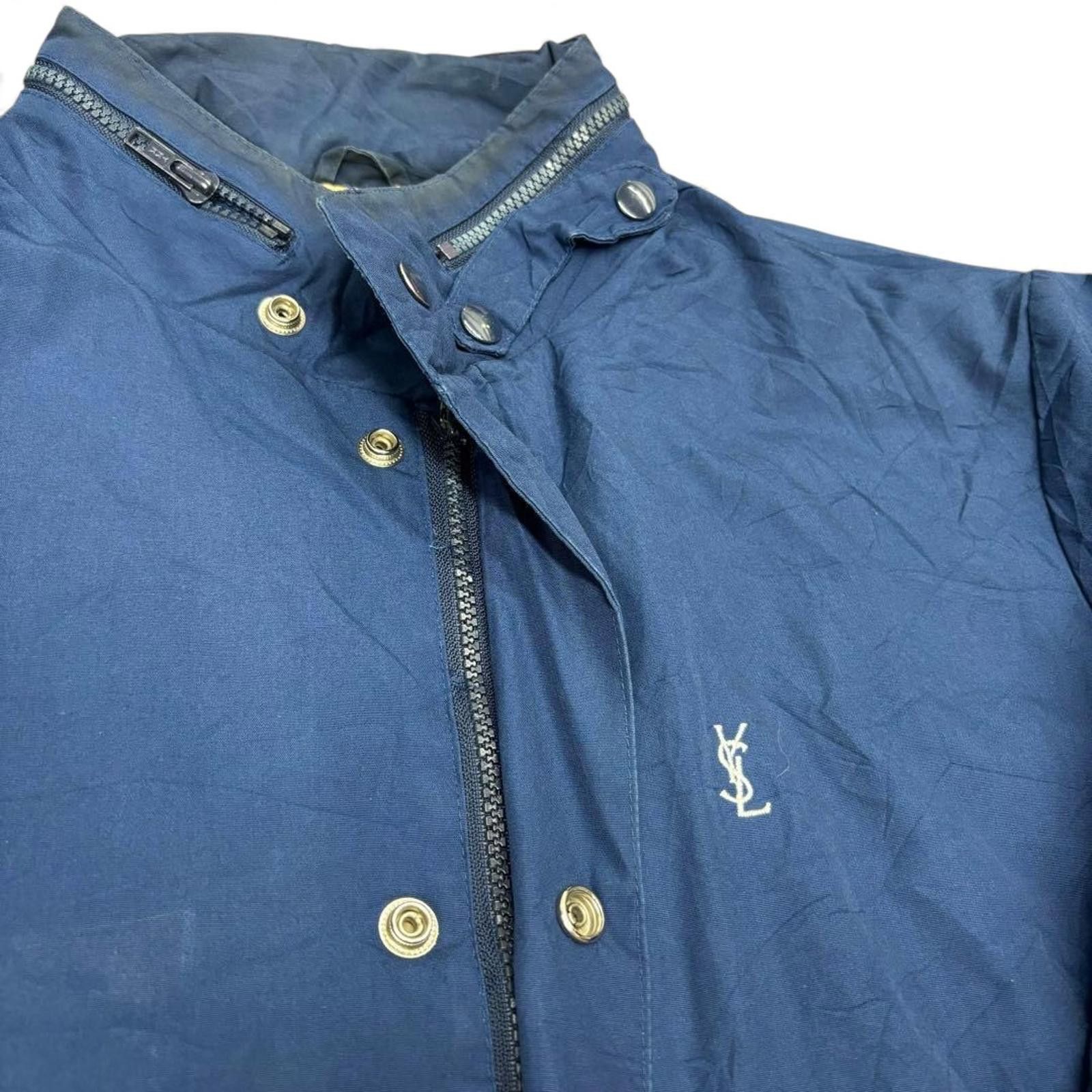 Yves Saint Laurent Yves Saint Laurent - Men's Navy Blue Windbreaker Jacket Size US XL / EU 56 / 4 - 8 Thumbnail