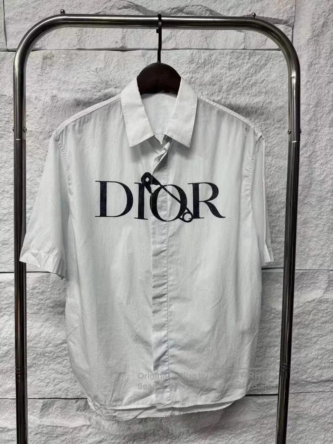 Dior Dior White Short Sleeve Shirt with Pin. Size US M / EU 48-50 / 2 - 1 Thumbnail