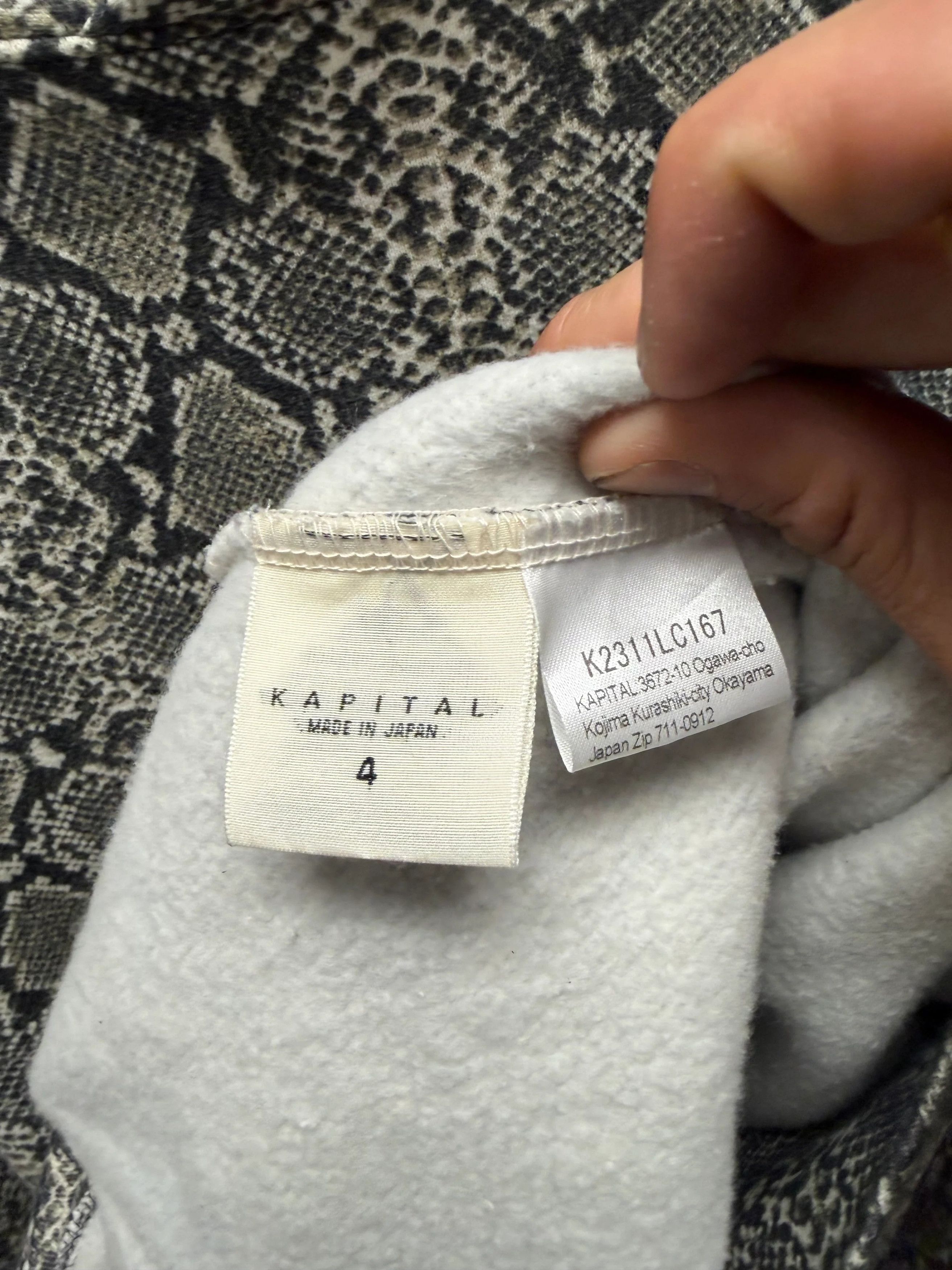 Kapital Kapital Snakeskin Print Pullover Hoodie Size US XL / EU 56 / 4 - 4 Thumbnail