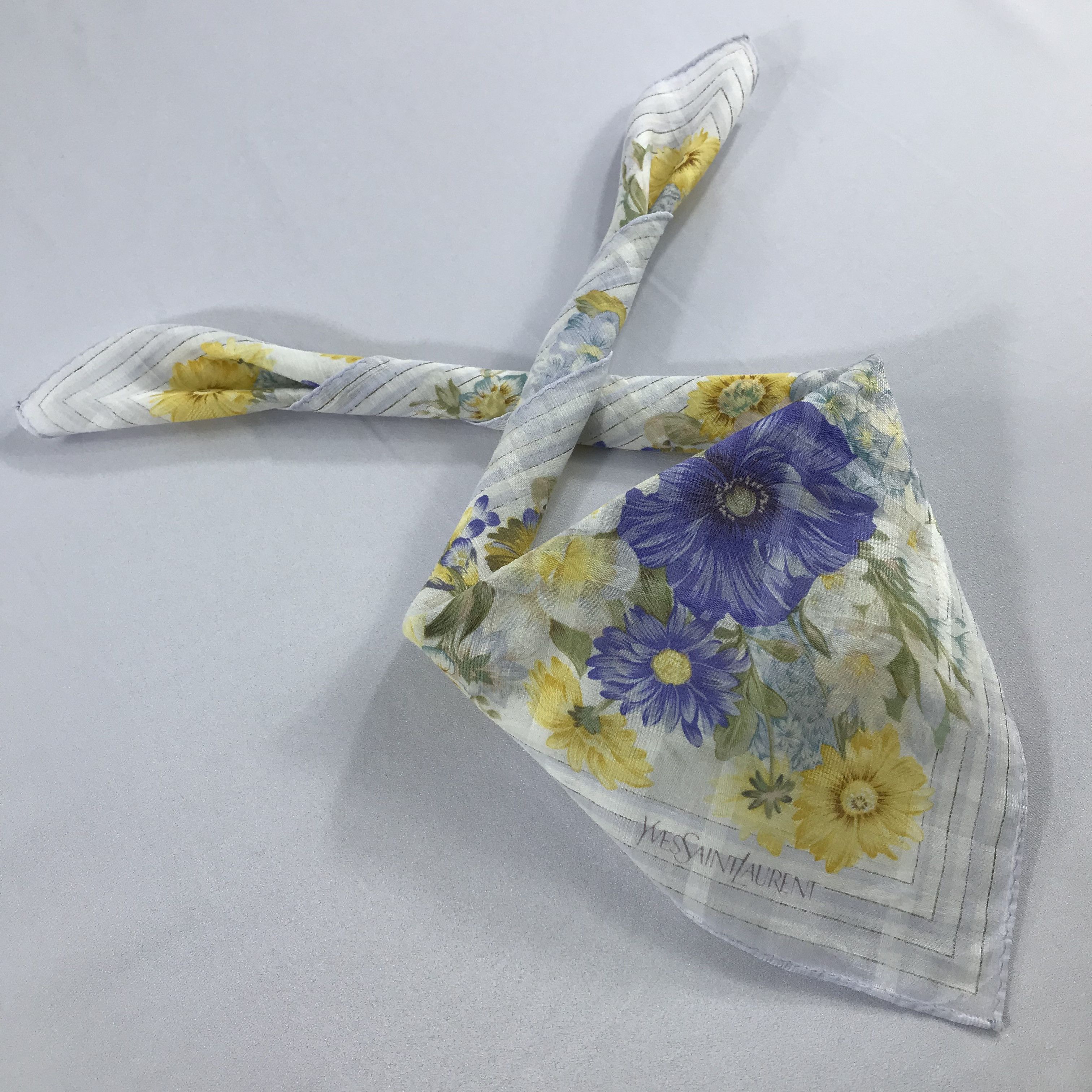 Vintage × Yves Saint Laurent Yves Saint Laurent Bandana /Handkerchief/Neckerchief -S2300 Size ONE SIZE - 4 Thumbnail