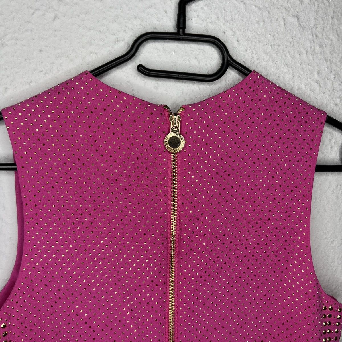 Versace Versace Pink Mini Dress Gold Beads Frontrow Floral Pattern Size S / US 4 / IT 40 - 9 Thumbnail