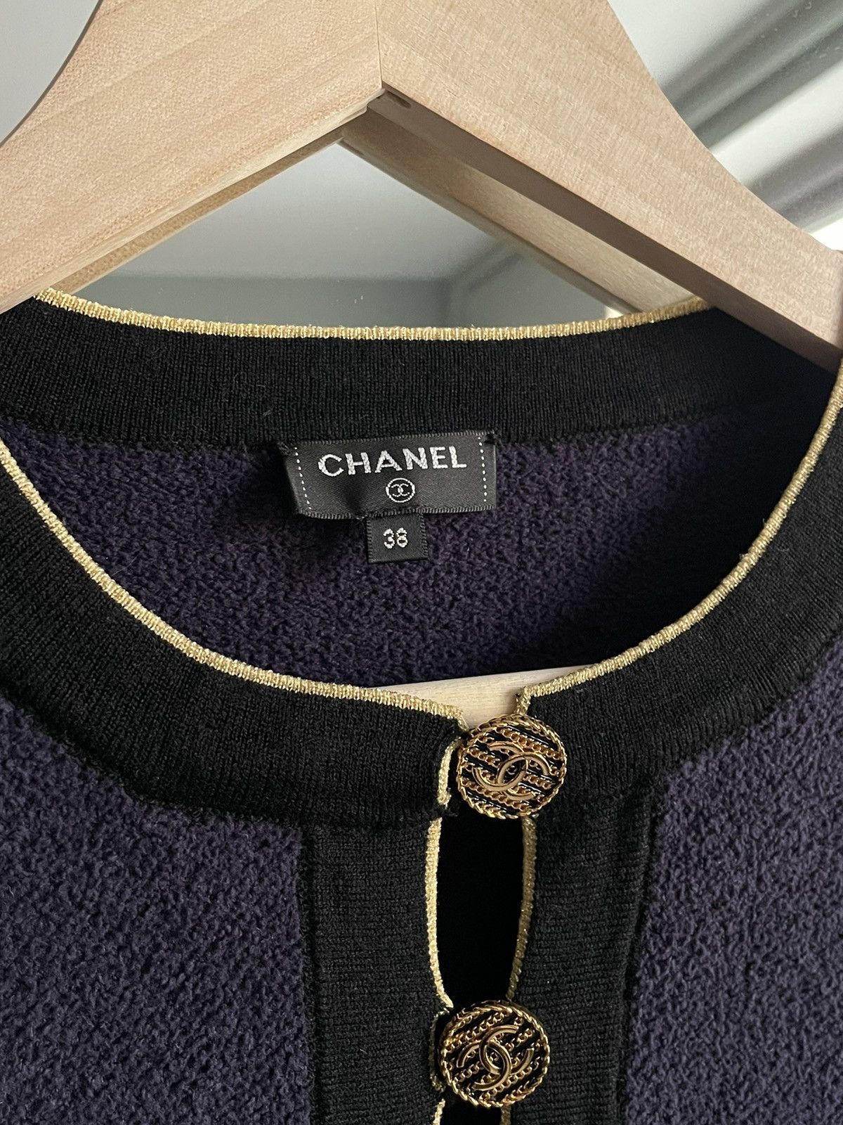 Chanel Chanel Gold CC Logo Buttons Teddy Dress Size S / US 4 / IT 40 - 14 Thumbnail