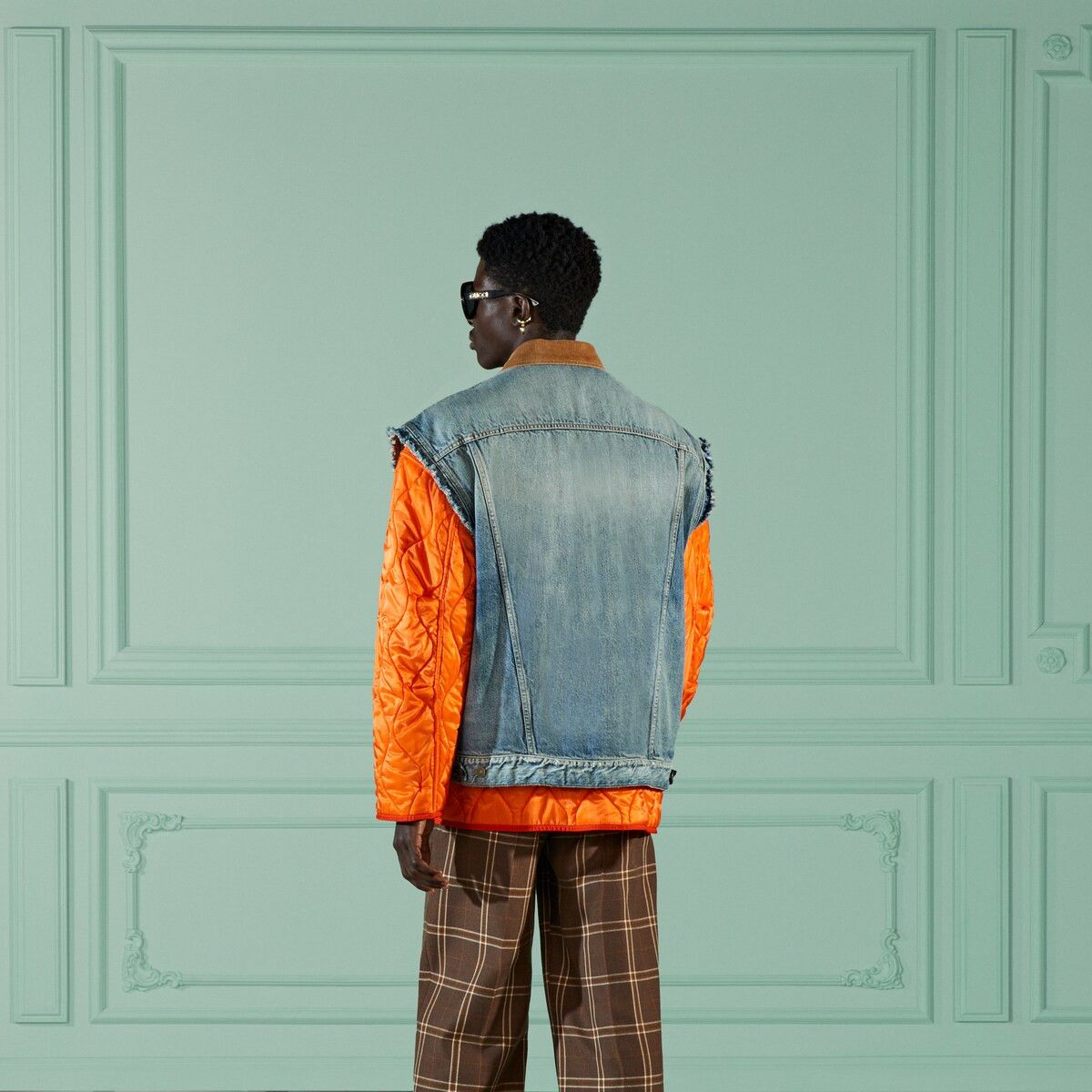 Gucci 48 M - Gucci Reversible Denim Ripstop Jacket Orange Size US M / EU 48-50 / 2 - 3 Thumbnail