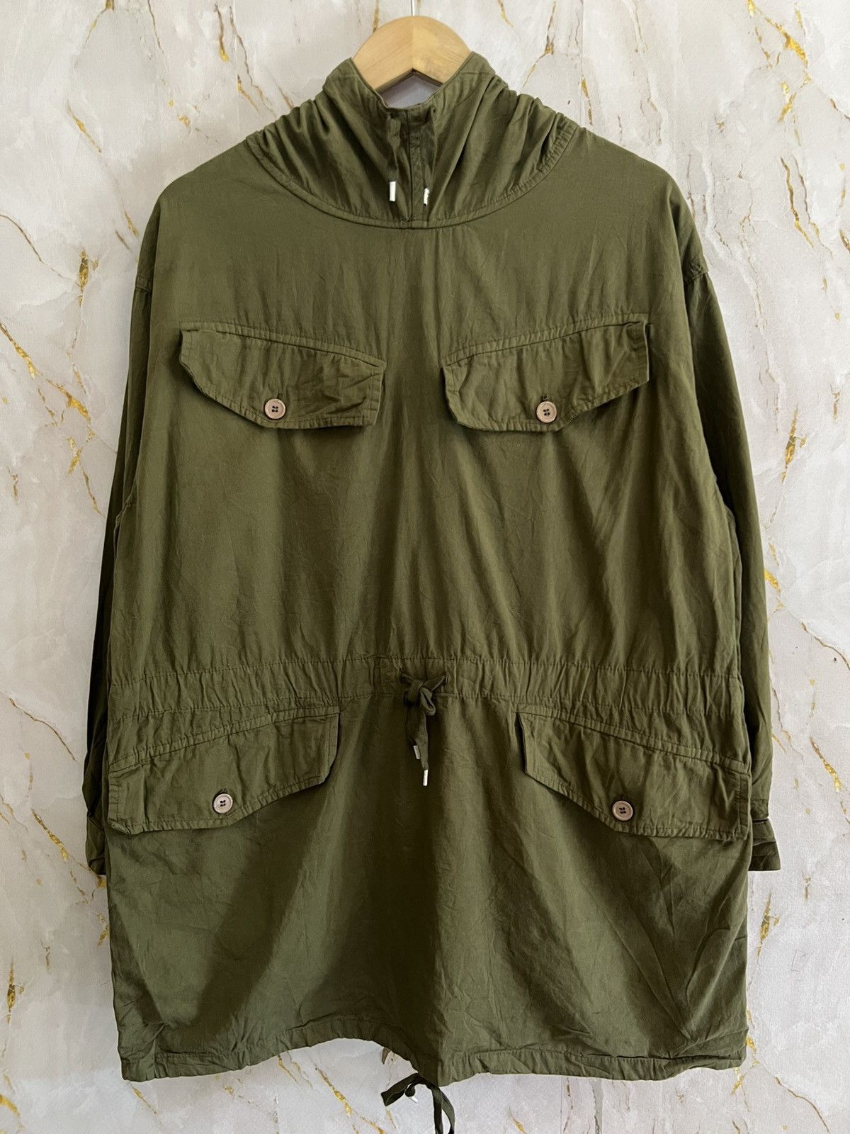 Japanese Brand Vintage Military Light Hoodie Jacket – 4 Pocket Design Size US XXL / EU 58 / 5 - 1 Thumbnail