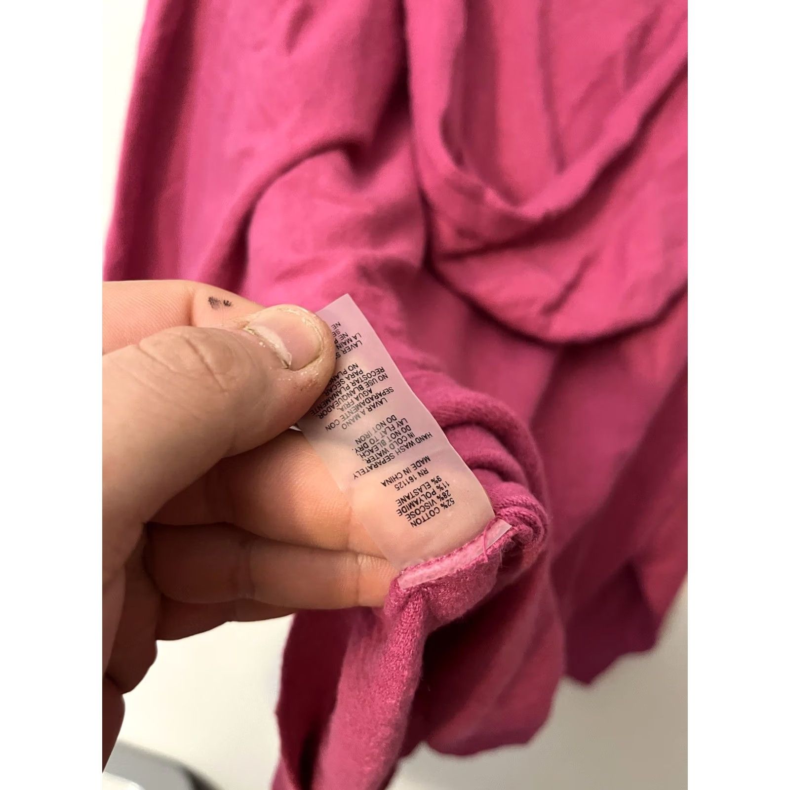 Vintage Vila Milano Sweater Women’s Small Pink Hooded V Neck Long Sleeve Cotton Blend Size S / US 4 / IT 40 - 5 Thumbnail