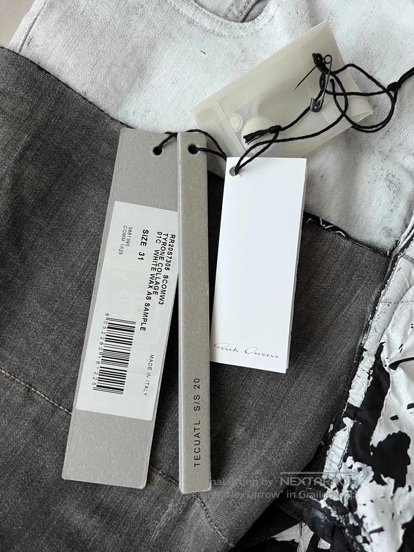 Rick Owens Rick Owens SS20 White Wax Denim Pants. Size US 31 - 3 Thumbnail