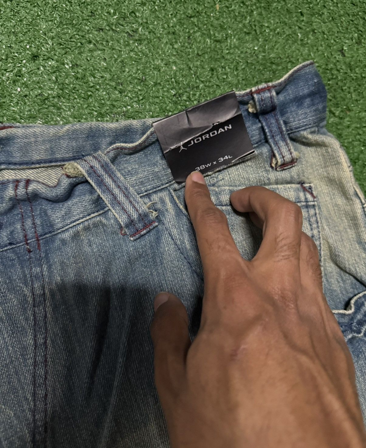 Jordan Brand Vintage Y2K Air Jordan Brand Jeans Baggy Waist 38 Nike Size US 38 / EU 54 - 6 Thumbnail