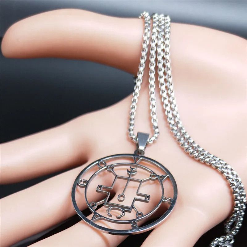 Jewelry Satan VASSAGO Statement Pendant Necklace Emblem Talisman Size ONE SIZE - 4 Thumbnail