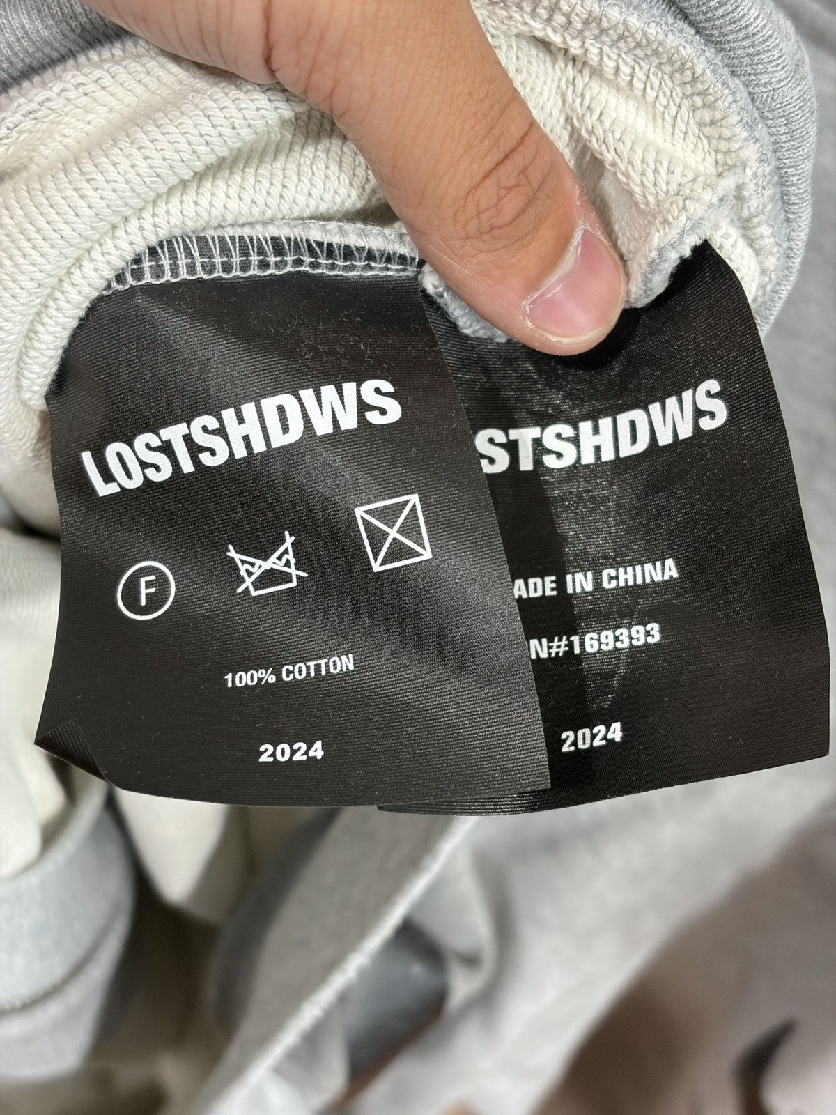 LOSTSHDWS Lostshdws Acid Wash Grey Hoodie Size US S / EU 44-46 / 1 - 8 Thumbnail