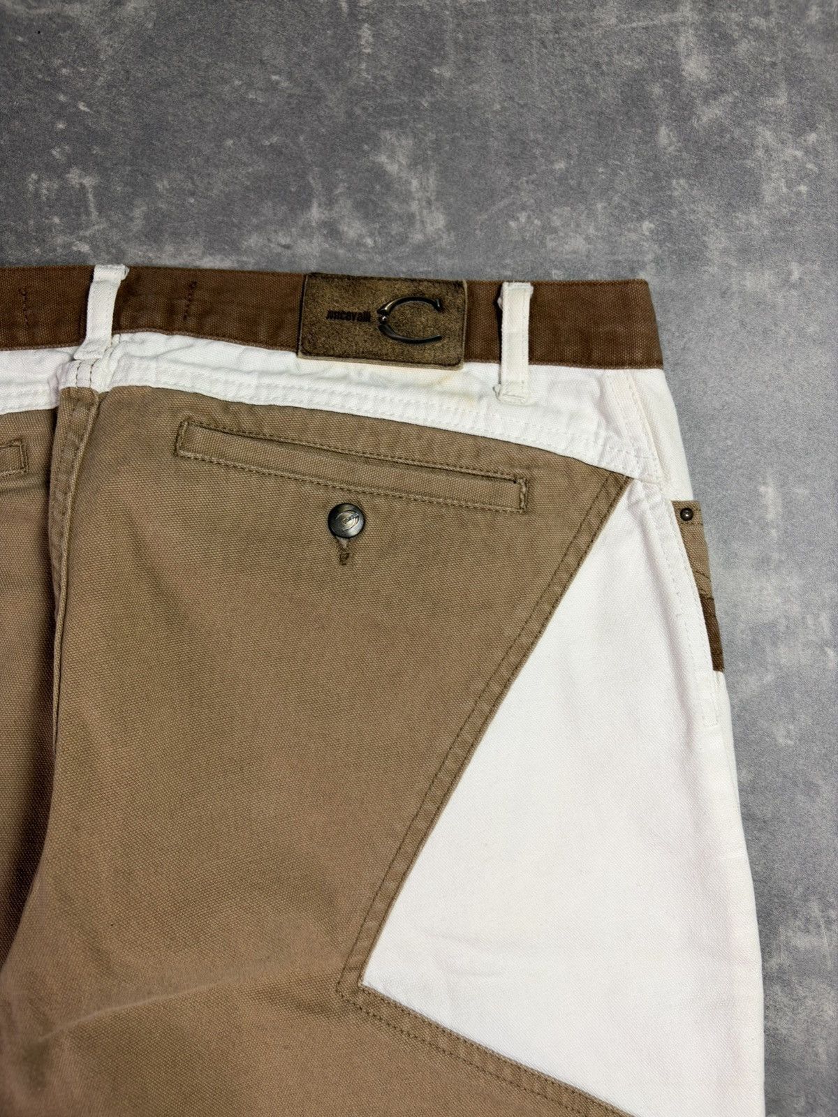 Just Cavalli 00s Just Cavalli Geometry Panels Straight Denim Jeans 38 Size US 38 / EU 54 - 14 Thumbnail