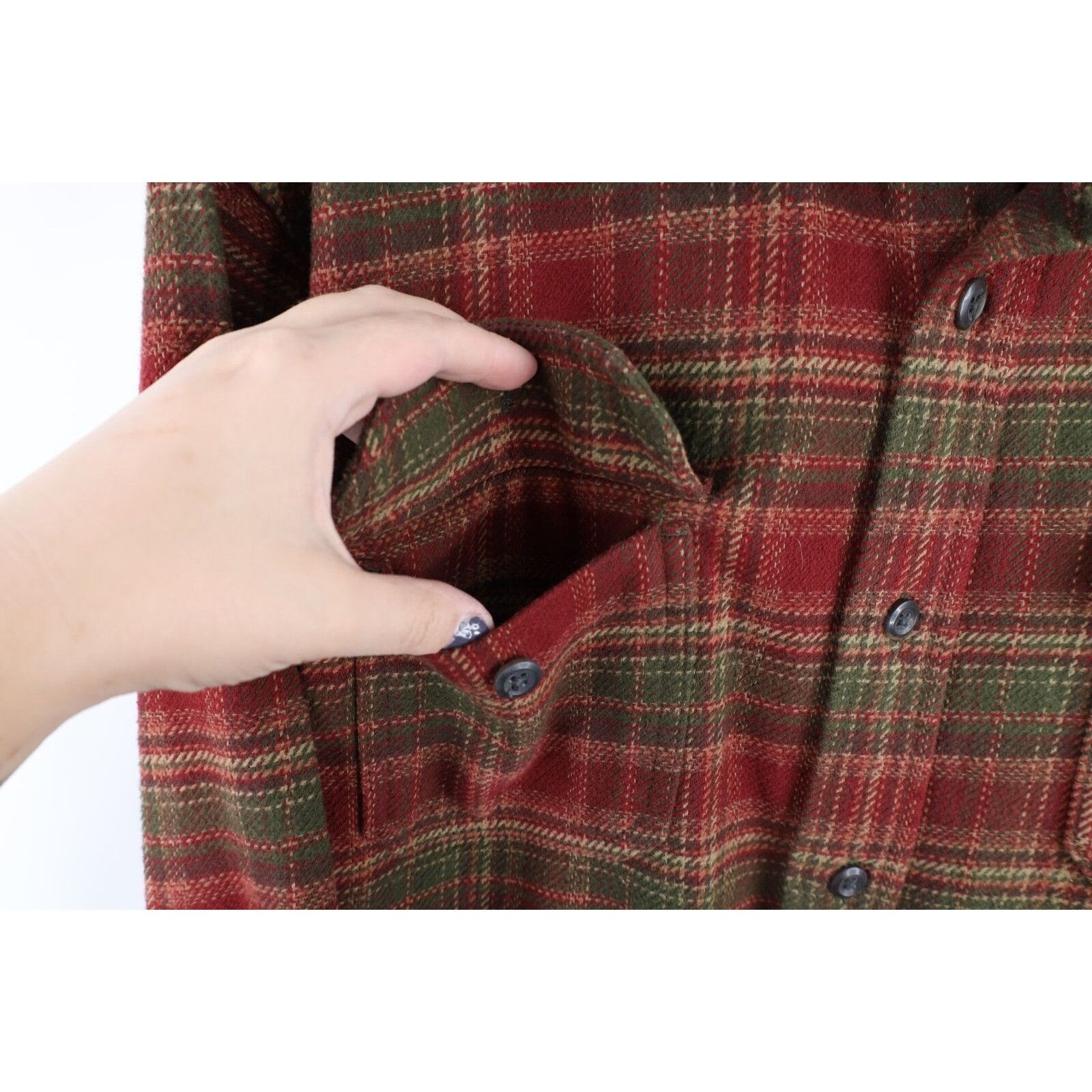 Orvis × Vintage Vintage Orvis Heavyweight Double Pocket Flannel Button Shirt Size US L / EU 52-54 / 3 - 4 Thumbnail