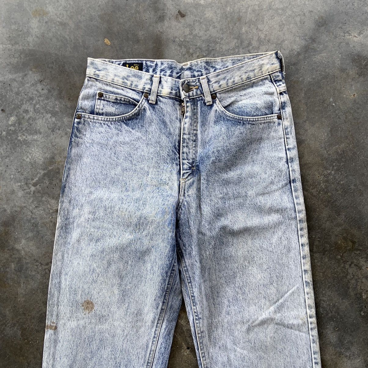 Lee × Vintage W30'' Vintage Lee Denim Acid Wash Style Blue Pants Size US 30 / EU 46 - 4 Thumbnail