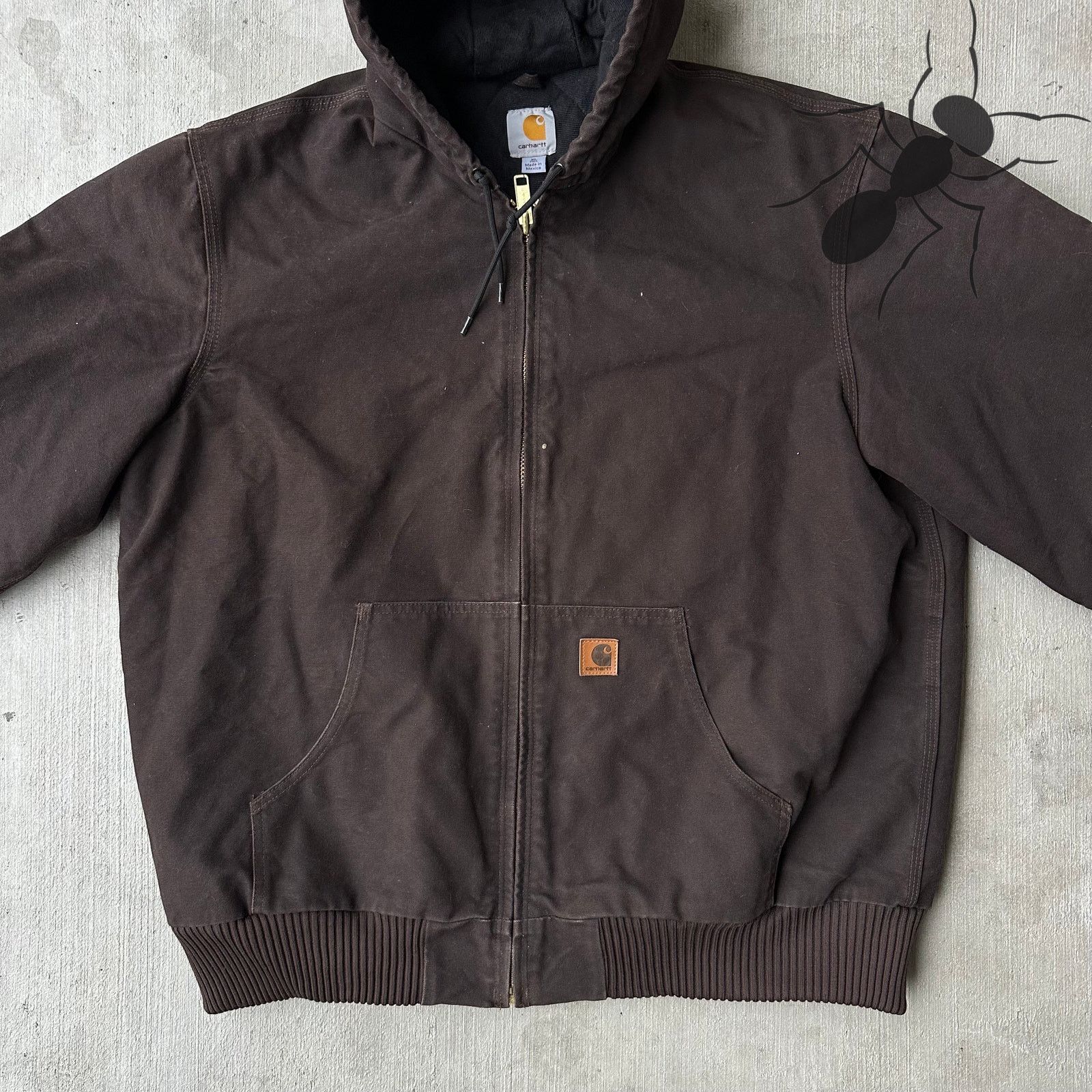 Carhartt × Vintage Carhartt J130 DKB brown hooded XL work wear jacket Size US S / EU 44-46 / 1 - 3 Thumbnail