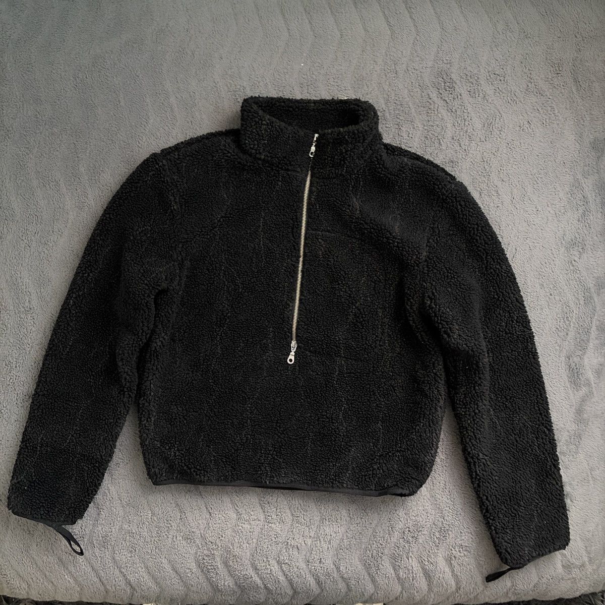 No Maintenance Deep Pile Sherpa Fleece – Black – Size S
