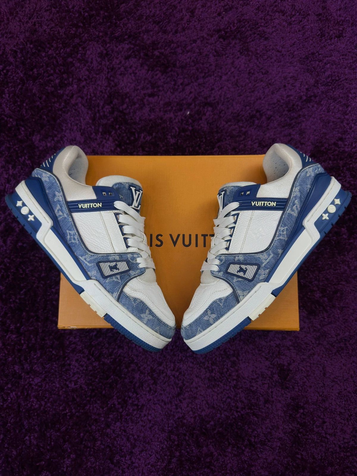 Louis Vuitton Louis Vuitton Trainer Blue Denim Size US 8.5 / EU 41-42 - 1 Thumbnail