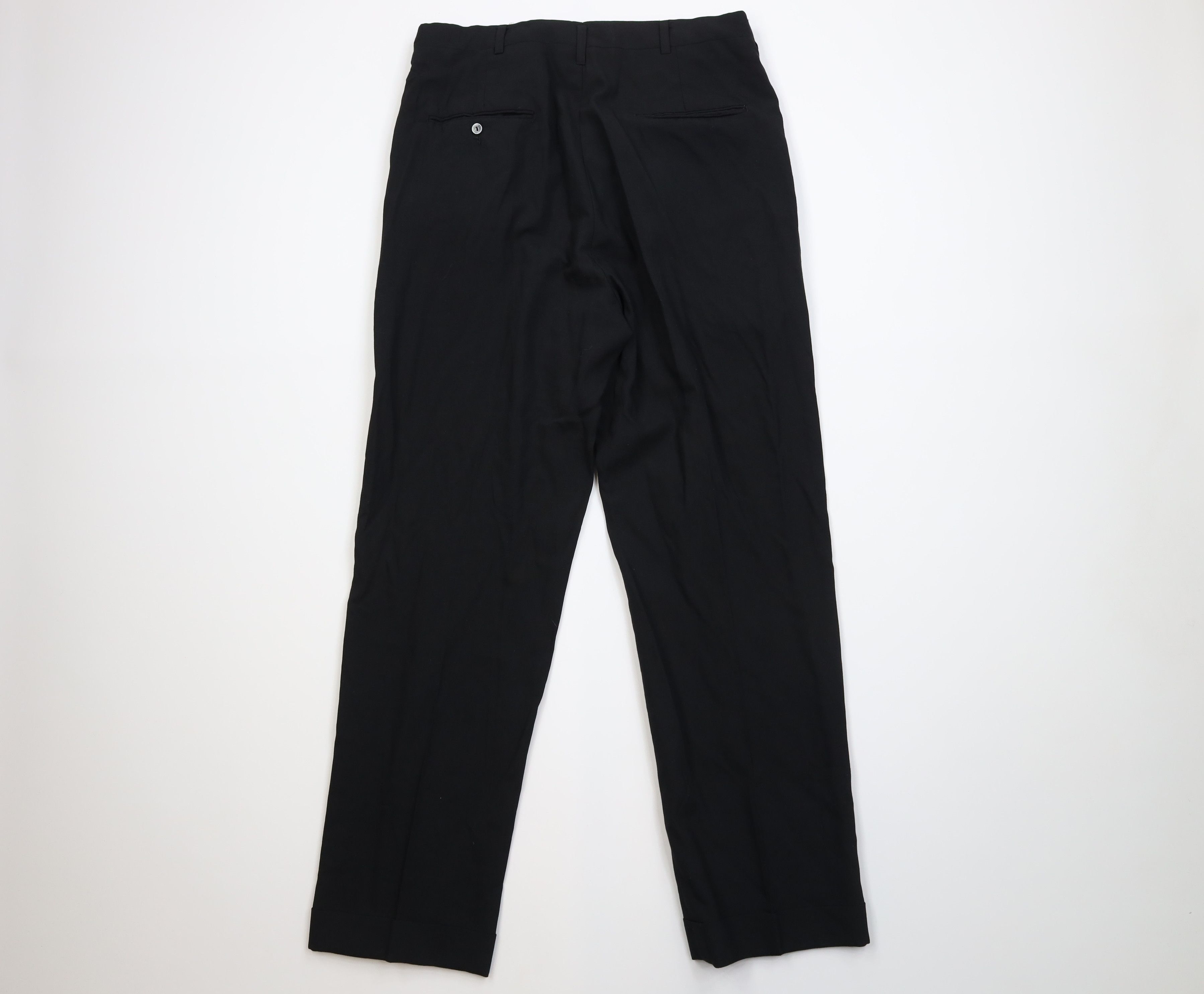 Vintage Vintage 50s Rockabilly Wool Gabardine Chino Pants Black USA Size US 32 / EU 48 - 7 Thumbnail