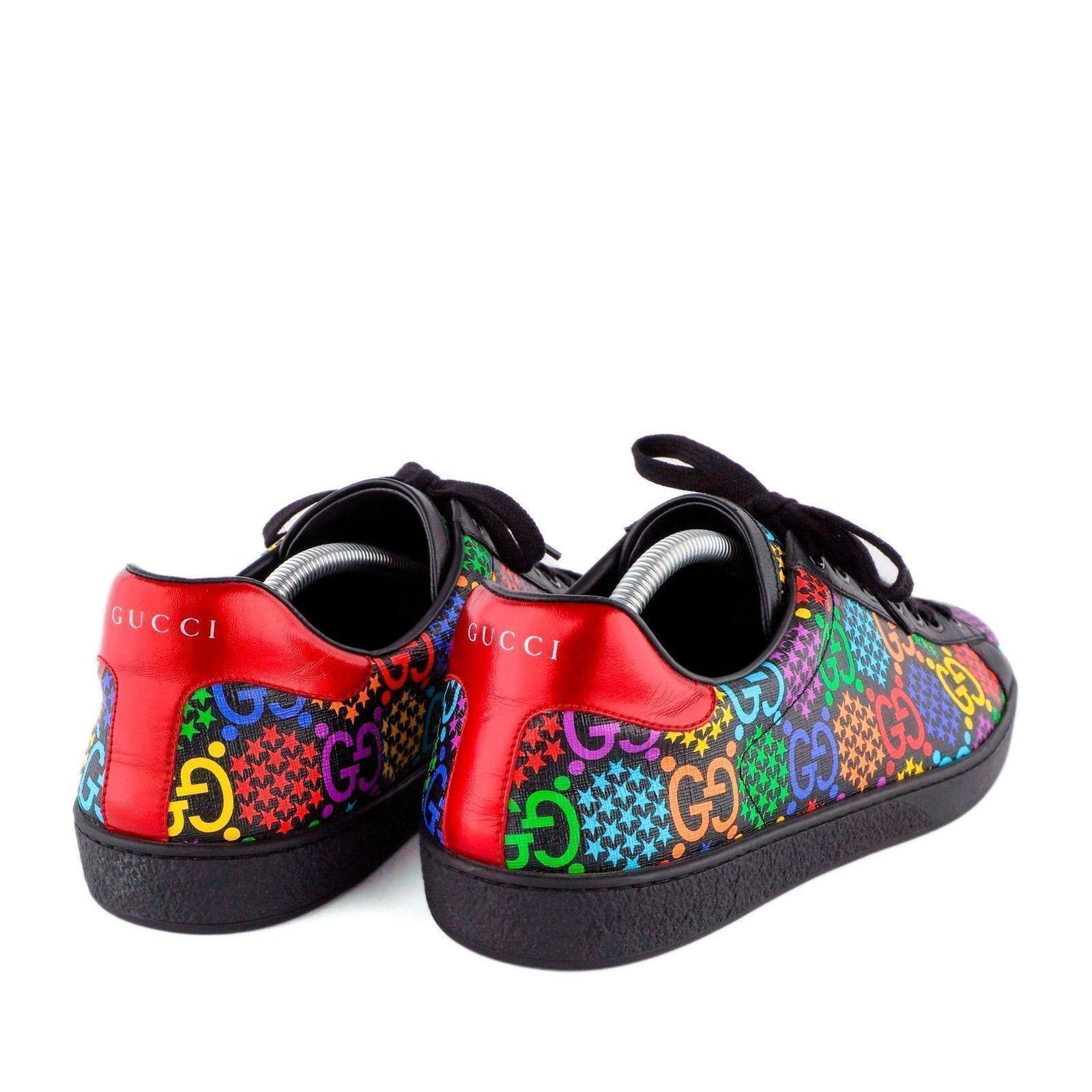 Gucci Gucci Ace Psychedelic GG Monogram Logo Leather Sneakers Size US 10.5 / EU 43-44 - 4 Thumbnail