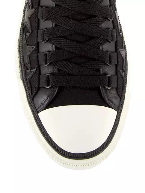 Amiri oc11z0425 Stars High-Top Sneakers in Black & White Size US 13 / EU 46 - 4 Thumbnail