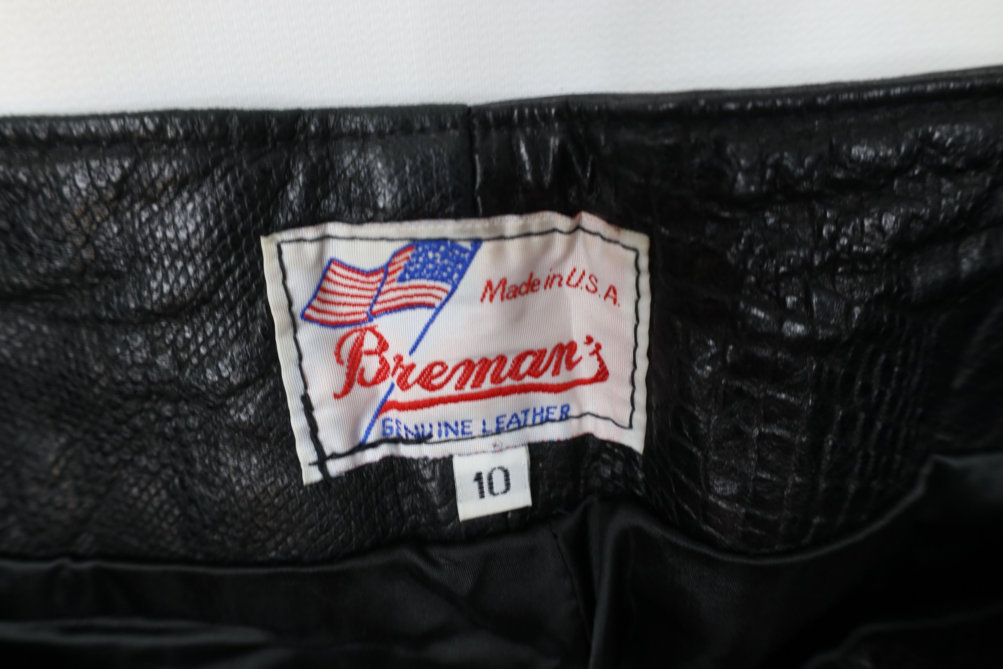 Vintage Vintage 90s Streetwear Leather Wide Leg Pants Black USA Size 32" / US 10 / IT 46 - 7 Thumbnail