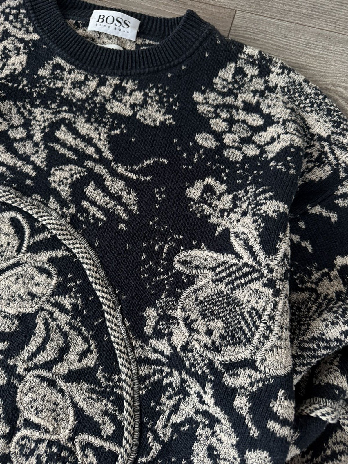 Hugo Boss Antique Archival Knitted Vintage Luxury Hugo Boss Sweater Size US L / EU 52-54 / 3 - 10 Thumbnail