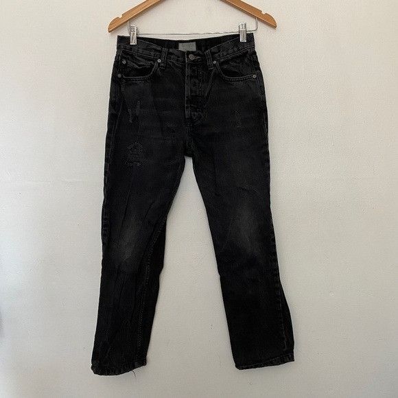 Boyish Boyish The Tommy High Rise Straight Grunge Jean in Black 27 Size 27" / US 4 / IT 40 - 1 Thumbnail