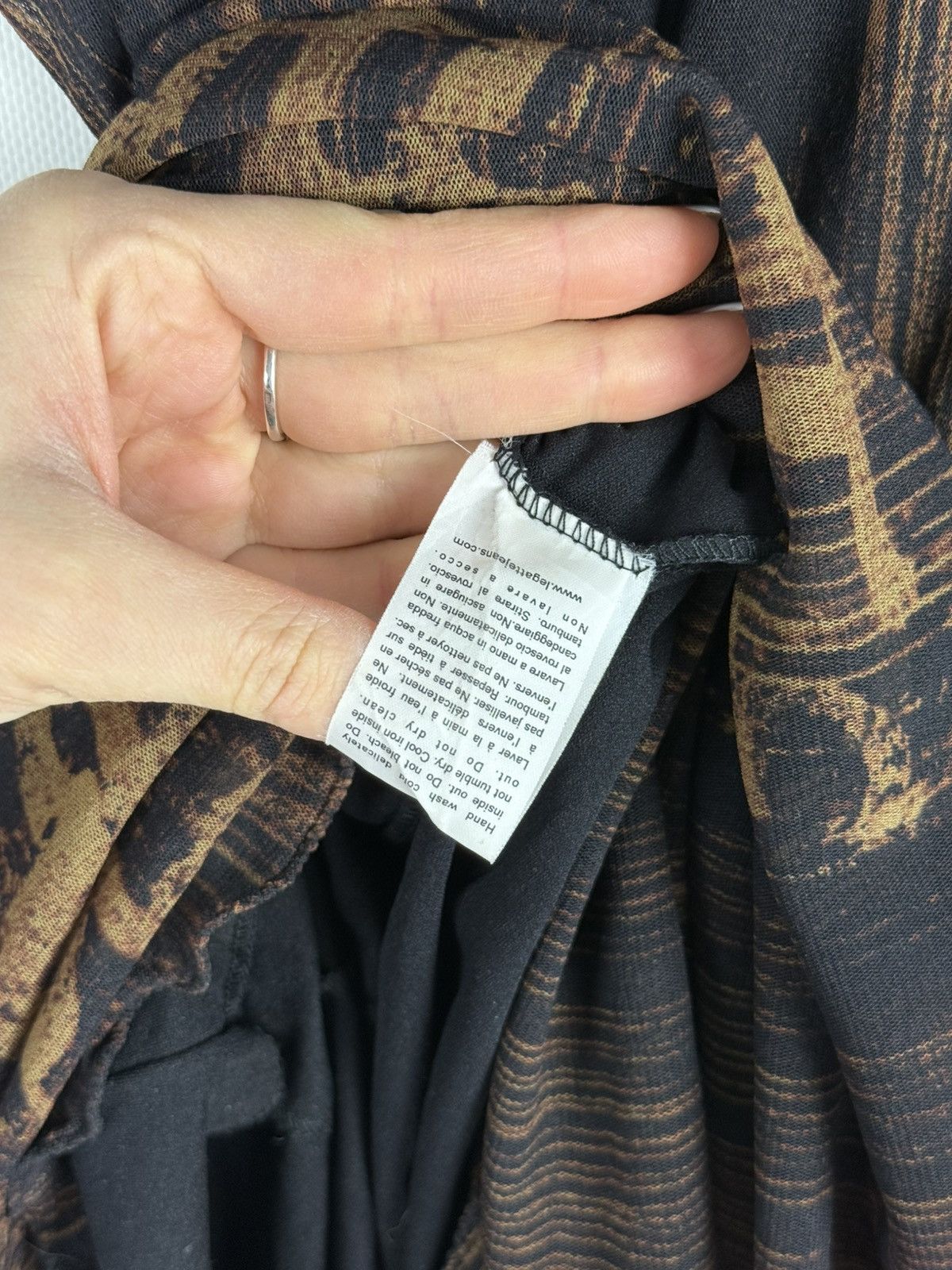 Other Legatte Jeans Mesh Y2K Long Sleeve Overprinted Maxi Dress Size L / US 10 / IT 46 - 13 Thumbnail
