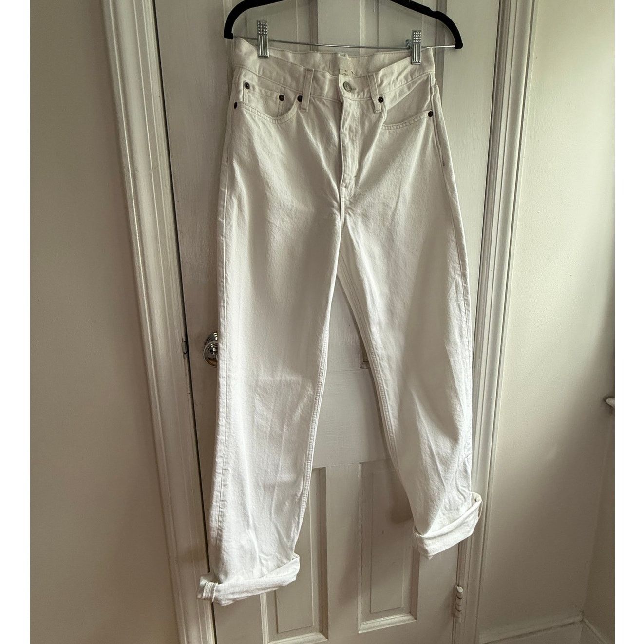 Cos COS White Wide Leg Jeans | High Rise | Size 26 | EUC Size 26" / US 2 / IT 38 - 3 Thumbnail