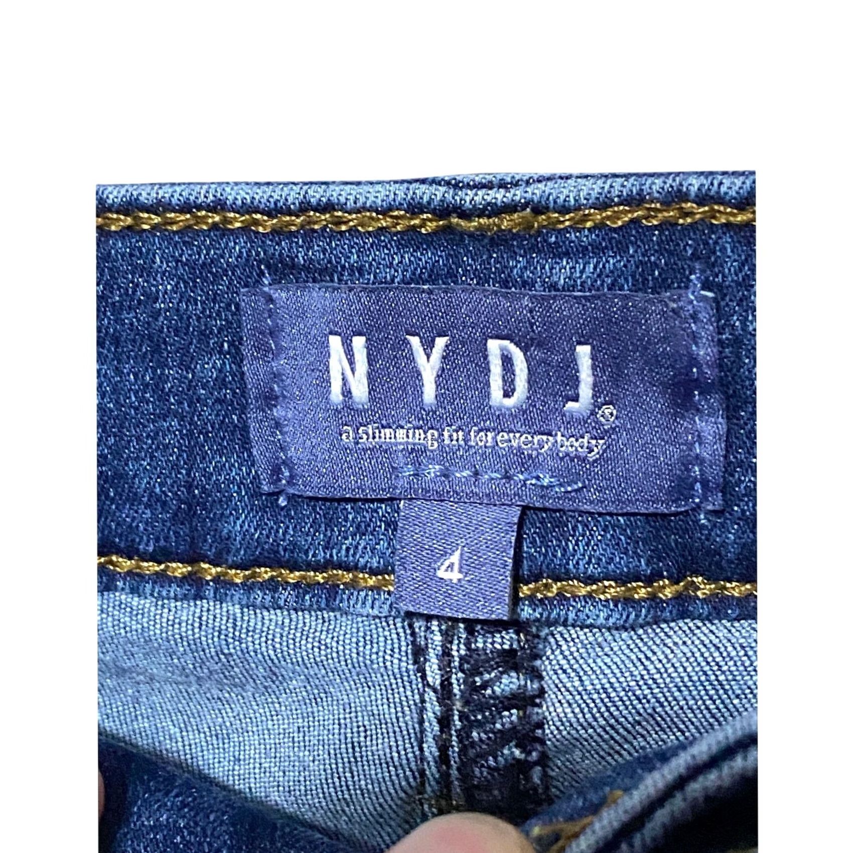NYDJ VINTAGE NYDJ Skinny Jeans 4 Shaping Lift Tuck Stretch Normcore Preppy Denim Casual Blue Women 4 Regular Dark Stretch Jeans Size 27" / US 4 / IT 40 - 6 Thumbnail