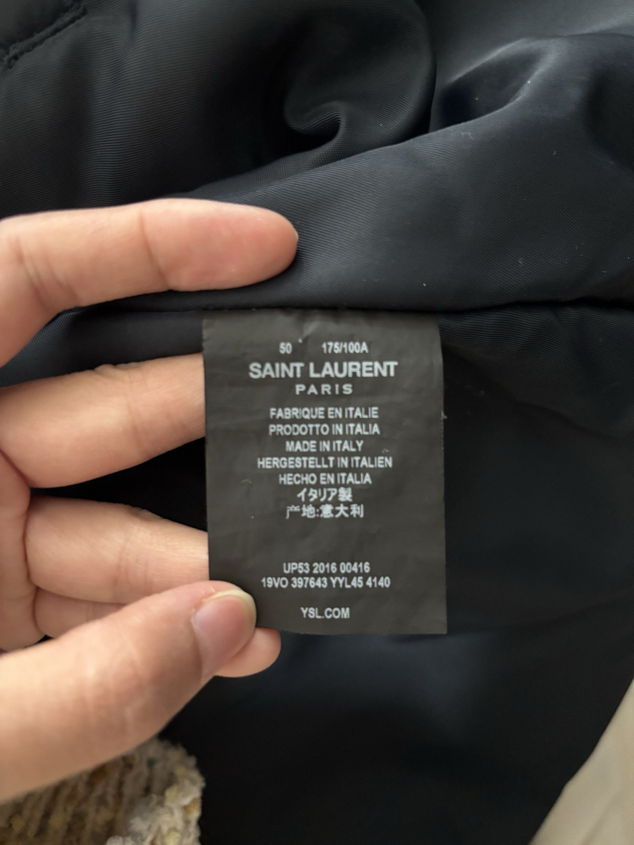 Yves Saint Laurent Saint Laurent Black Flight Bomber Jacket Size 50 Size US M / EU 48-50 / 2 - 4 Thumbnail