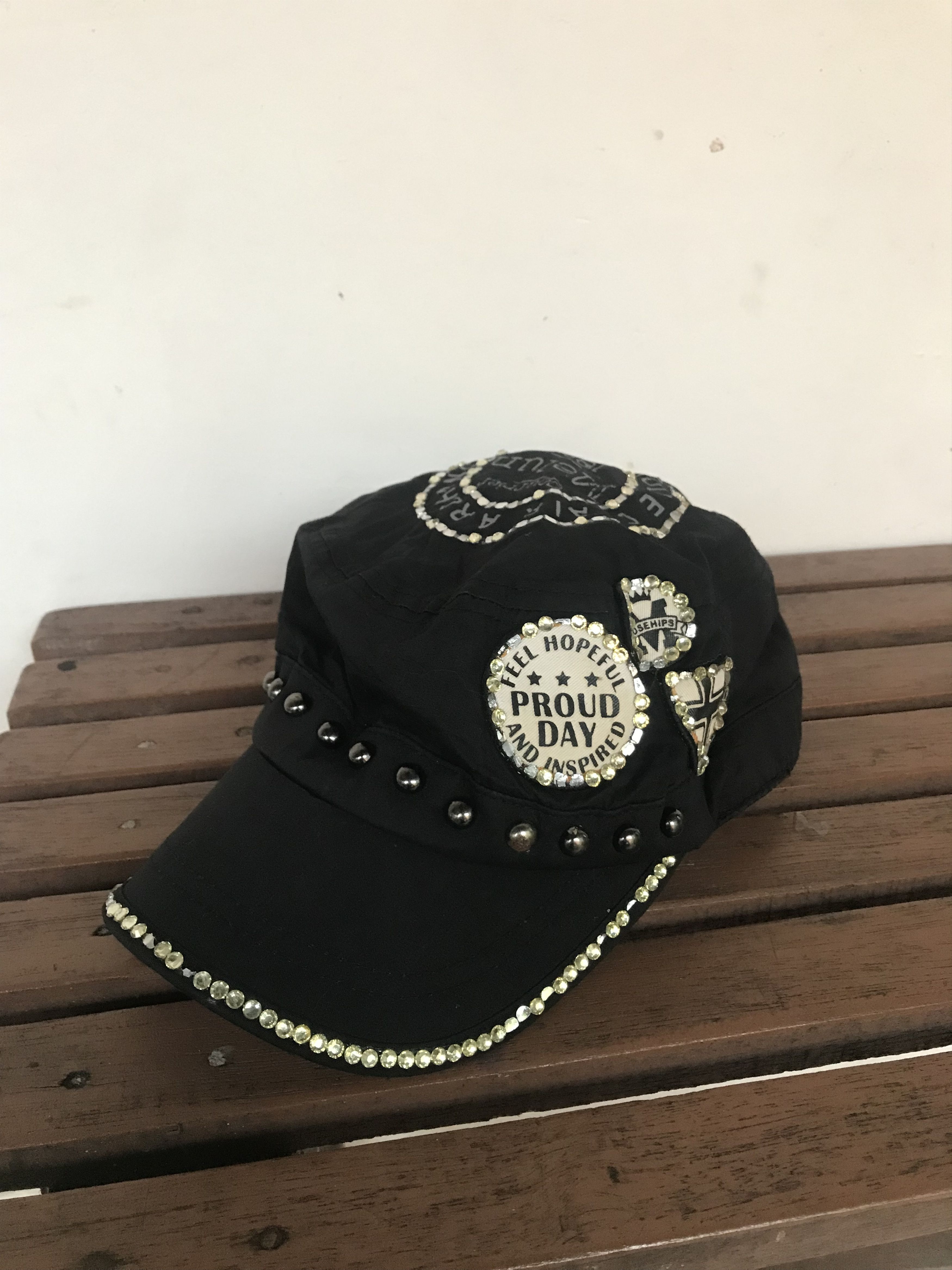 14th Addiction × 20471120 × Hysteric Glamour Y2K Studded Patrol Cap Size ONE SIZE - 1 Thumbnail