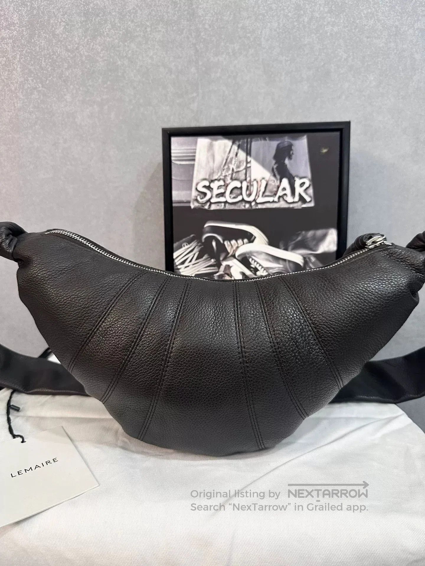 Lemaire Lemaire Small Brown Croissant Bag. Size ONE SIZE - 3 Thumbnail