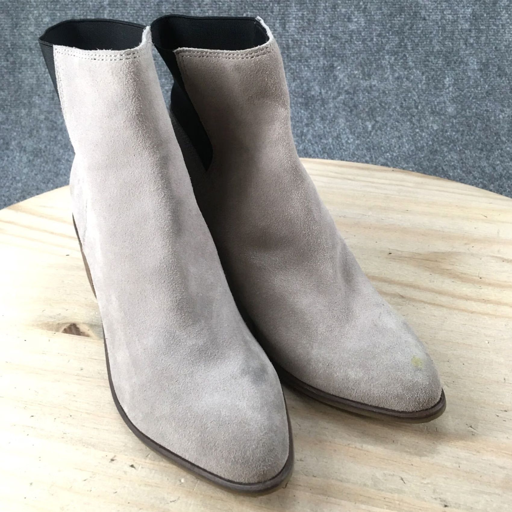 Dolce Vita Dolce Vita Boots Womens 8 M Cyndie Ankle Bootie Beige Leather Pointed Toe Mid Heel Bootie Womens Size US 8 / IT 38 - 3 Thumbnail