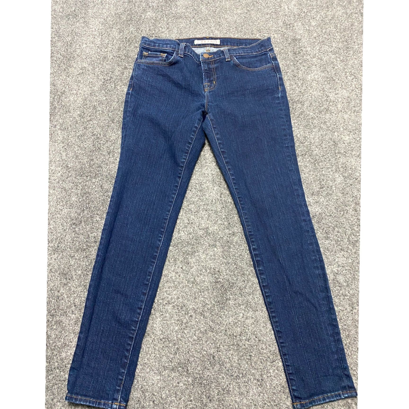 J Brand VINTAGE J Brand Jeans Aruba Womens 29 Dark Wash Skinny Leg Denim Cotton Spandex Zip Button 5-Pocket Womens Jeans 28 Inseam United States Made in USA Size 29" - 2 Thumbnail