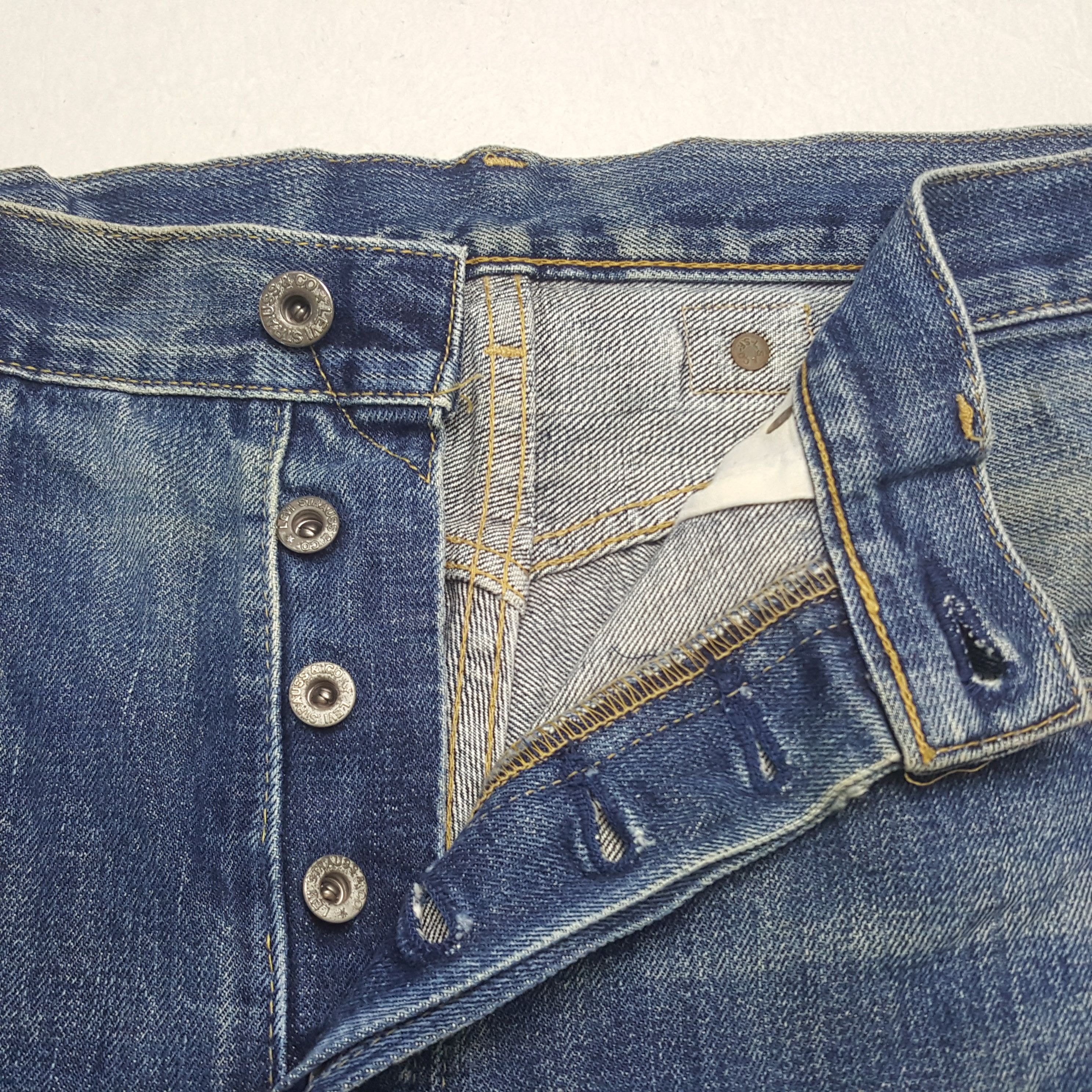 Levi's × Vintage Vintage Levi's Selvedge American Distressed Denim Jeans Size US 32 / EU 48 - 7 Thumbnail