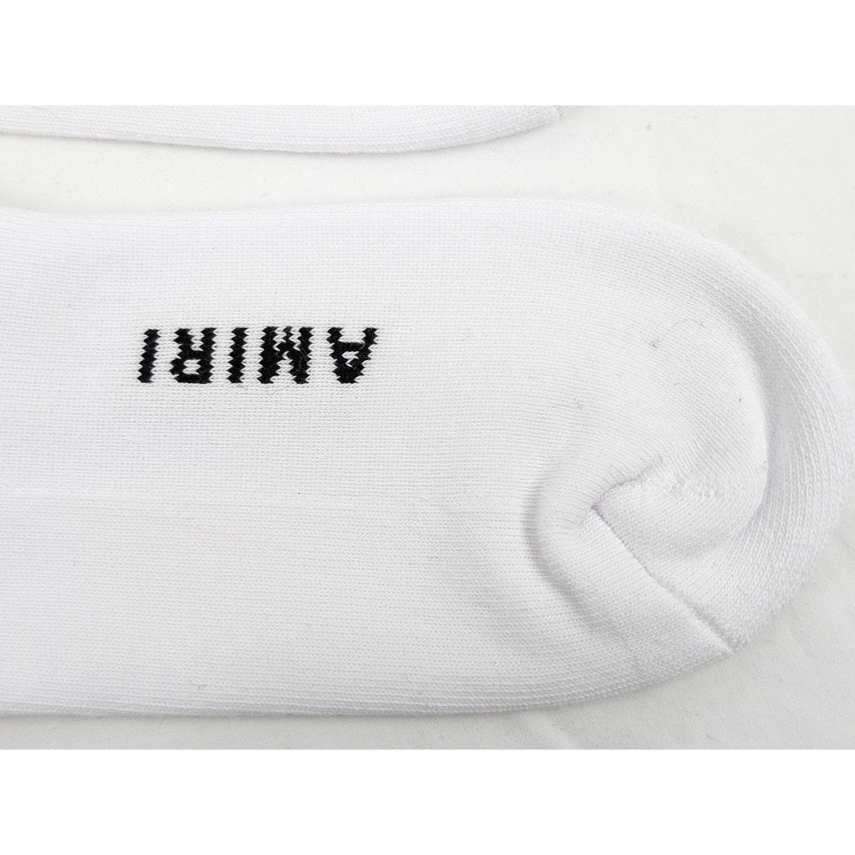 Amiri o1rshd1 Q: 2/Size: 41-42 / Stacked Bones Socks in White/Lime Size ONE SIZE - 5 Thumbnail