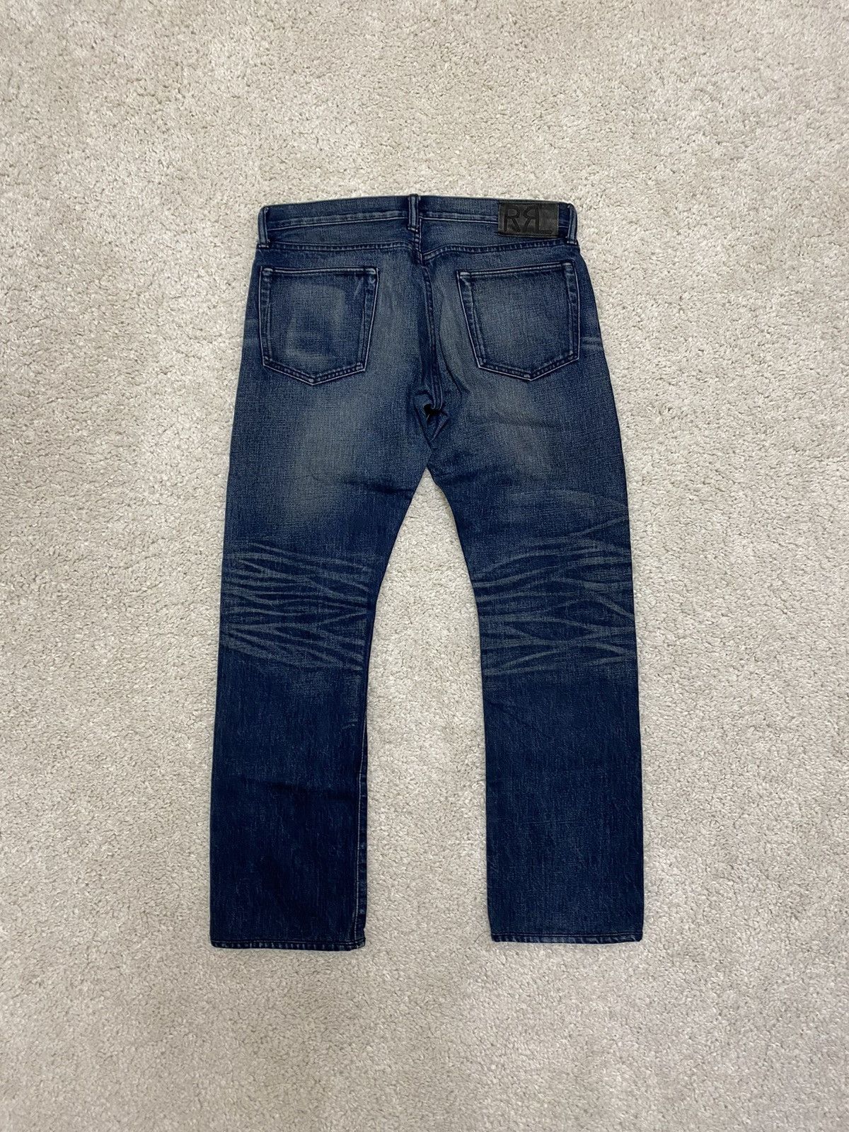 image of Indigo Double Rl Polo Ralph Laurent Rrl Selvedge Denim Jeans in Navy, Men's (Size 32)