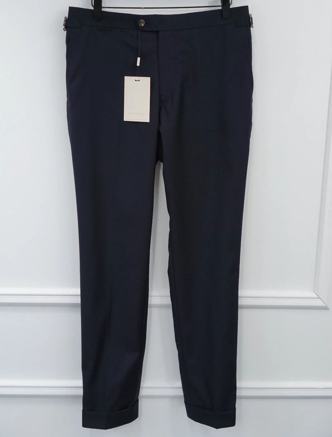 Men Suitsupply Pants Navy Blue Wool Size 24 UK/US38S