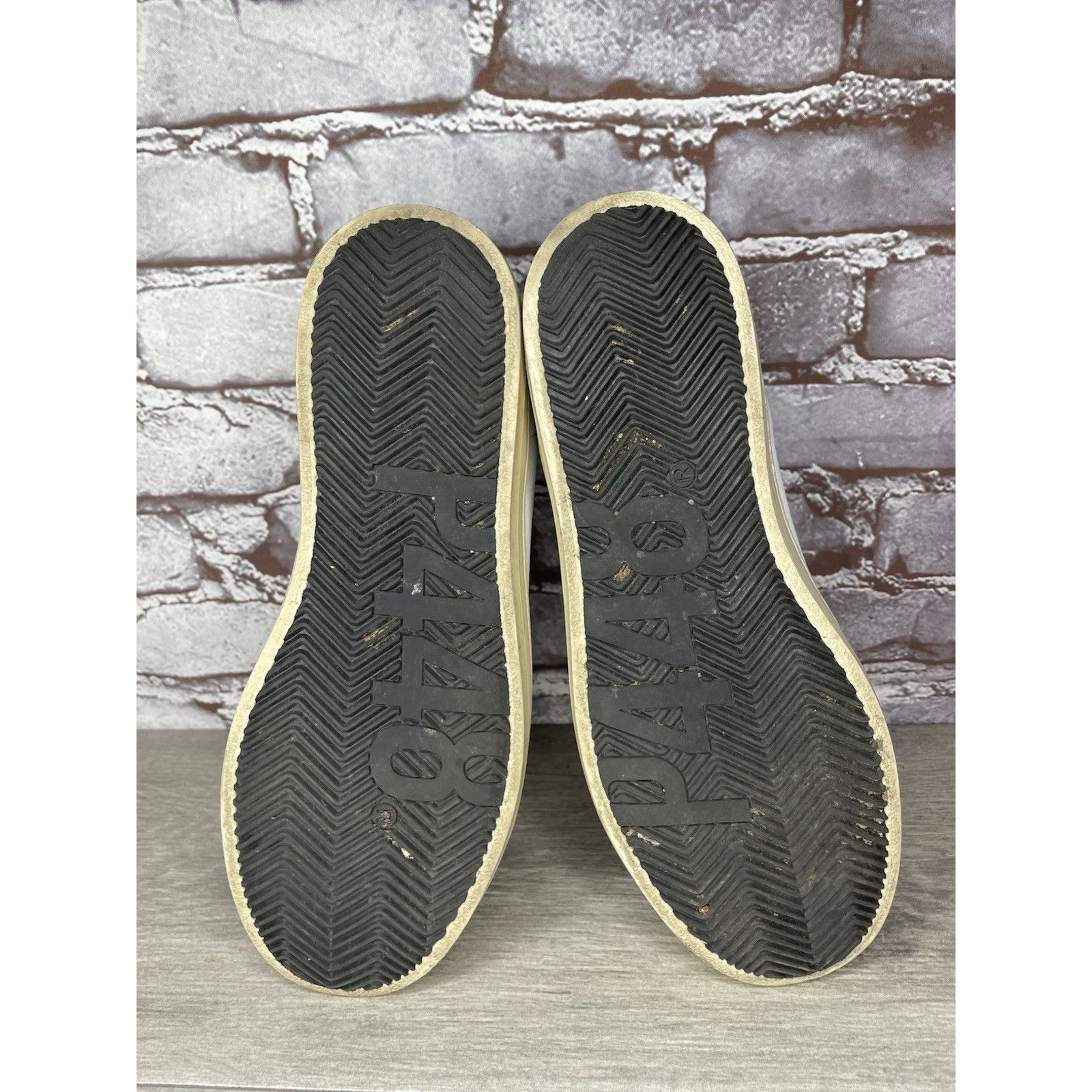 P448 P448 John Kale Bia White Leather Grey Lace Up Casual Sneaker Size US 11 / IT 41 - 10 Thumbnail