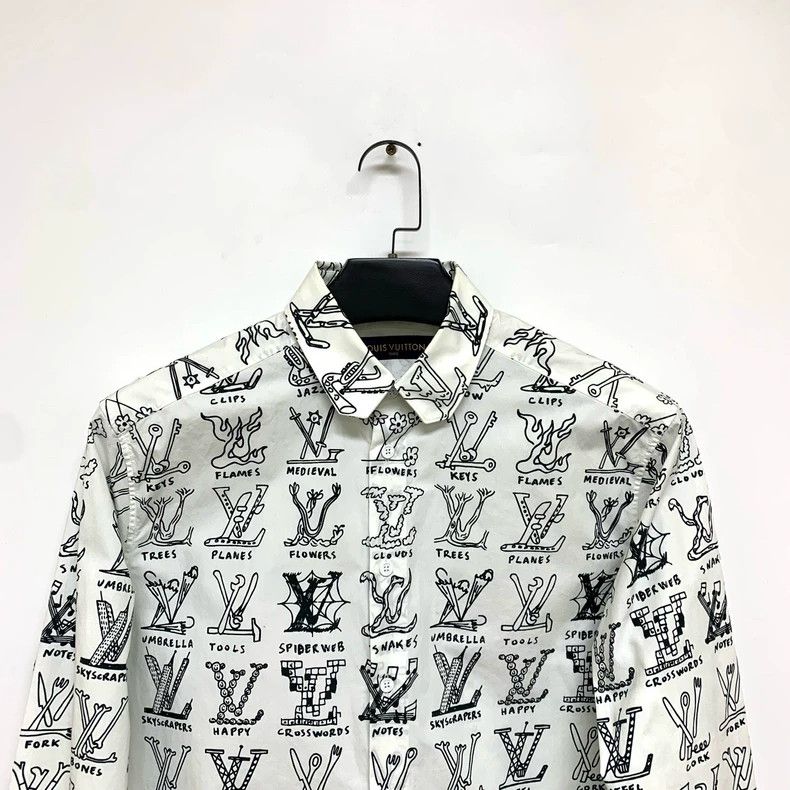 Louis Vuitton Louis Vuitton White gesture shirt 2503-Nextarrow Size US M / EU 48-50 / 2 - 5 Thumbnail