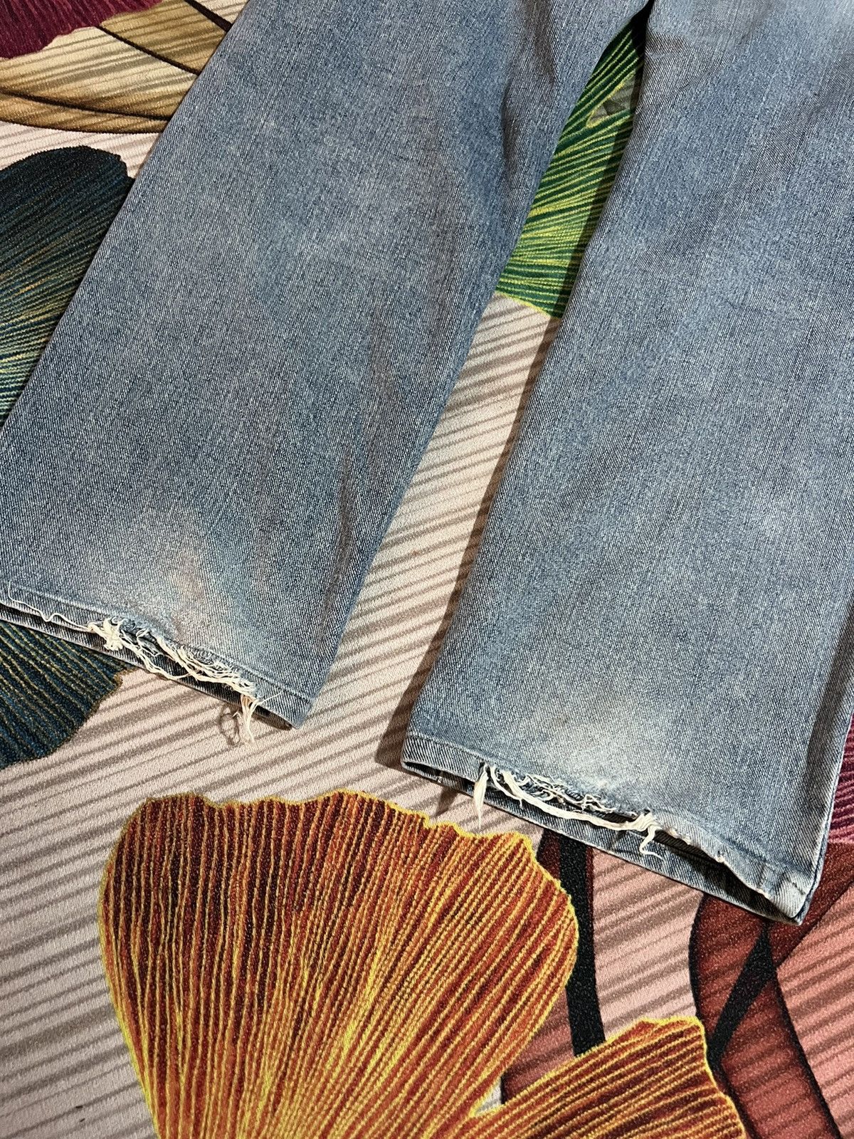 Edwin × If Six Was Nine 💥Baggy💥Vintage 90’s Edwin Distressed Jeans Light Wash Size US 31 - 12 Thumbnail