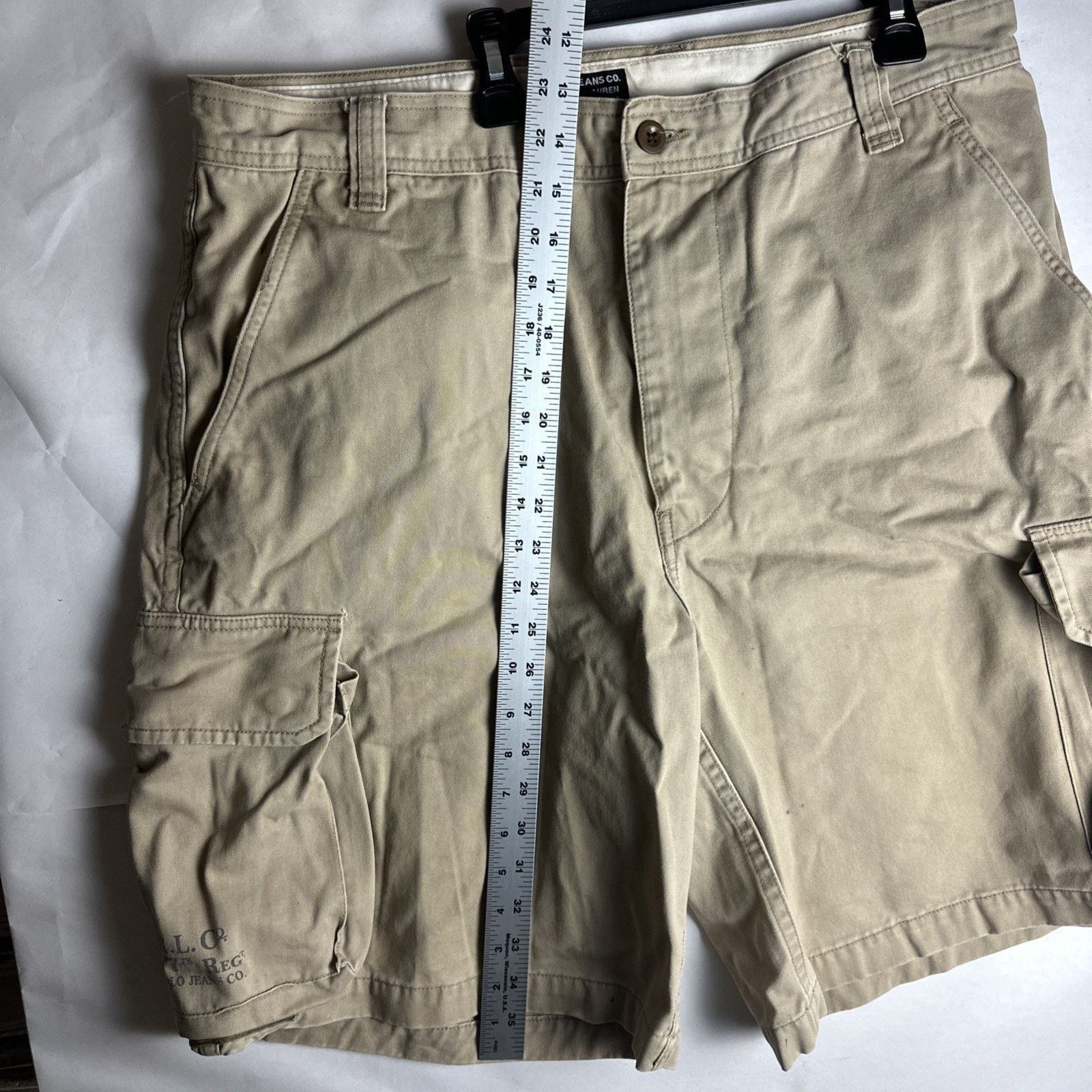 Polo Ralph Lauren Polo Jeans Co Cargo Shorts Size 36 Beige Canvas Authentic Size US 36 / EU 52 - 13 Thumbnail