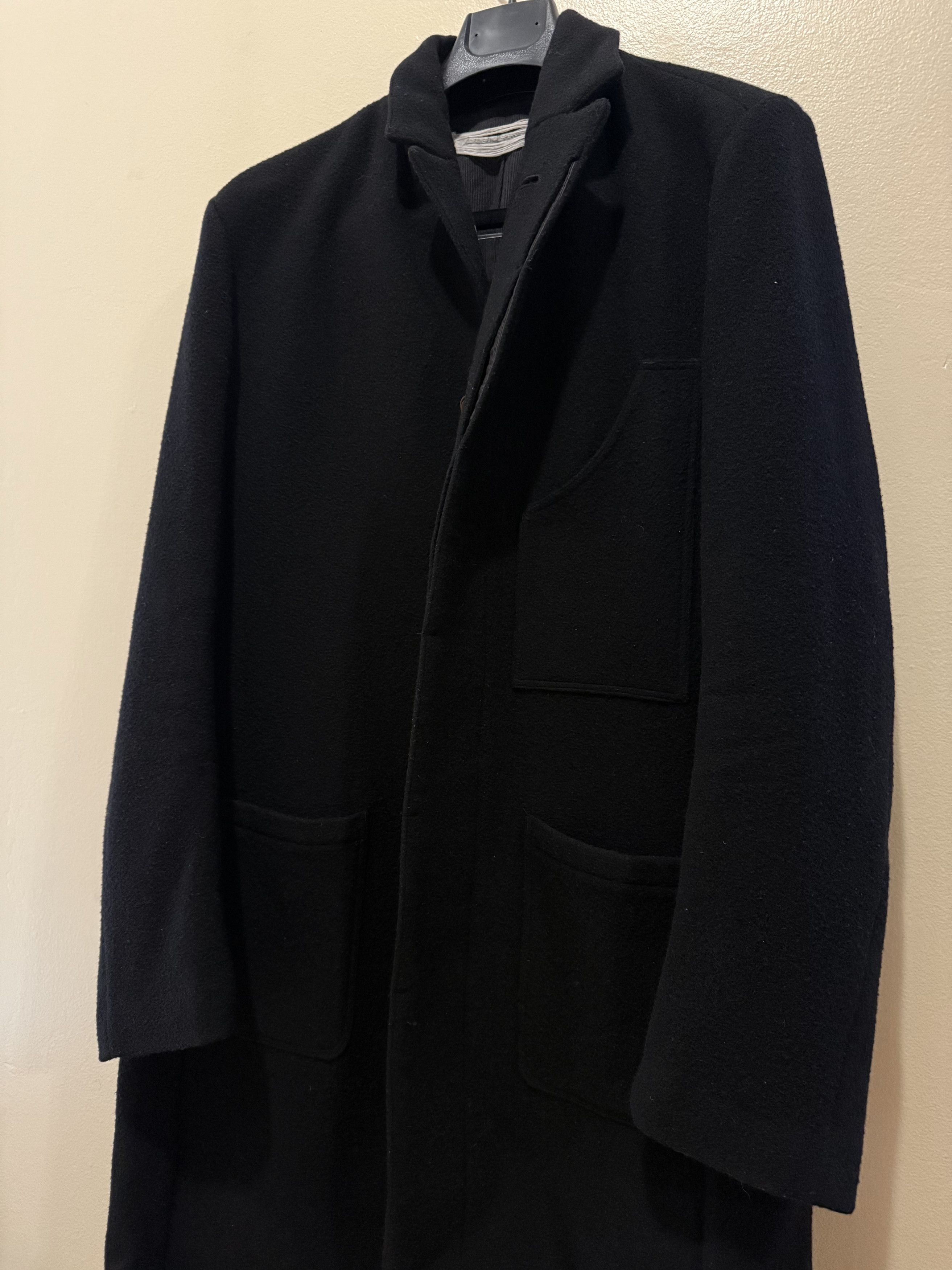 Individual Sentiments INDIVIDUAL SENTIMENTS - MENS BLACK WOOL CHESTER COAT CO41 Size US M / EU 48-50 / 2 - 5 Thumbnail