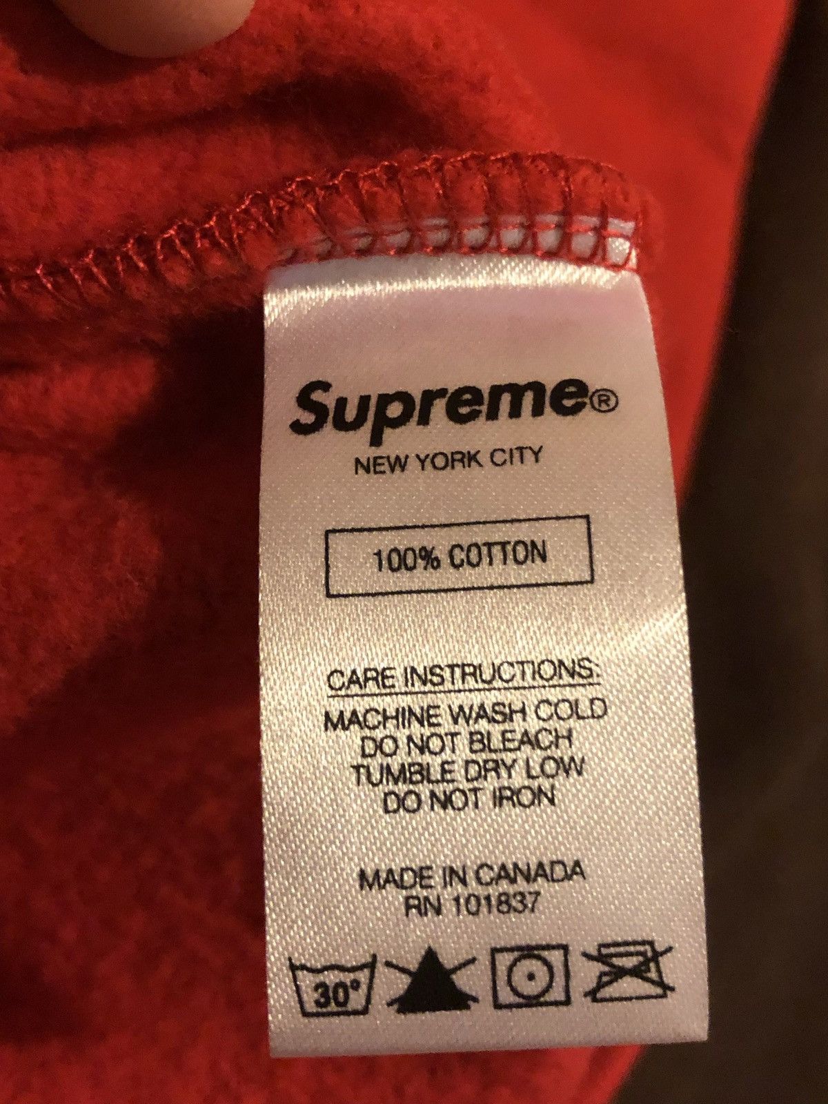 Supreme Supreme Blocked Hooded Sweatshirt Red M Size US M / EU 48-50 / 2 - 3 Thumbnail